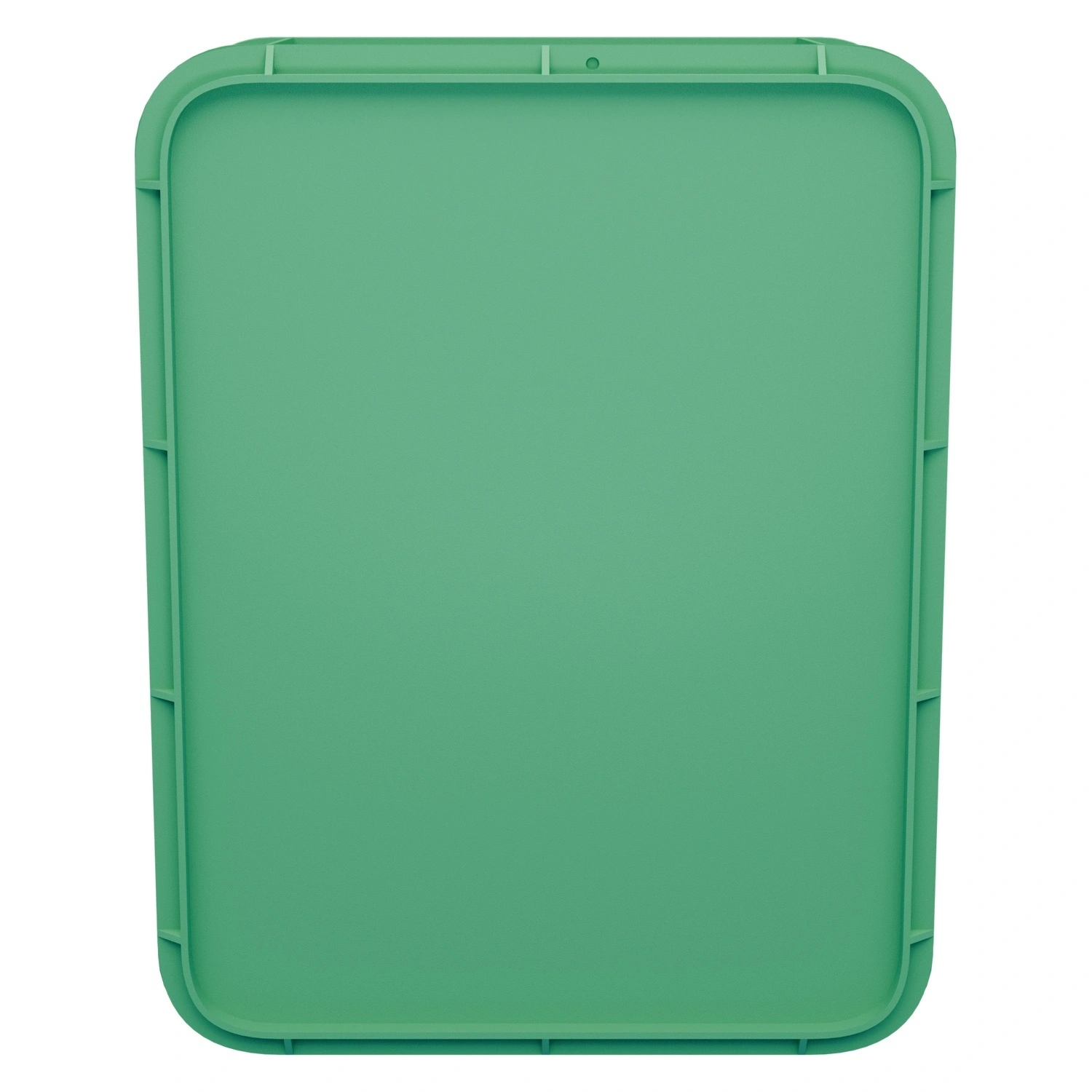 Пищевой ящик универсальный 435х335х110 мм iPlast зелёный ЭКО со сплошными стенками, дном и крышкой