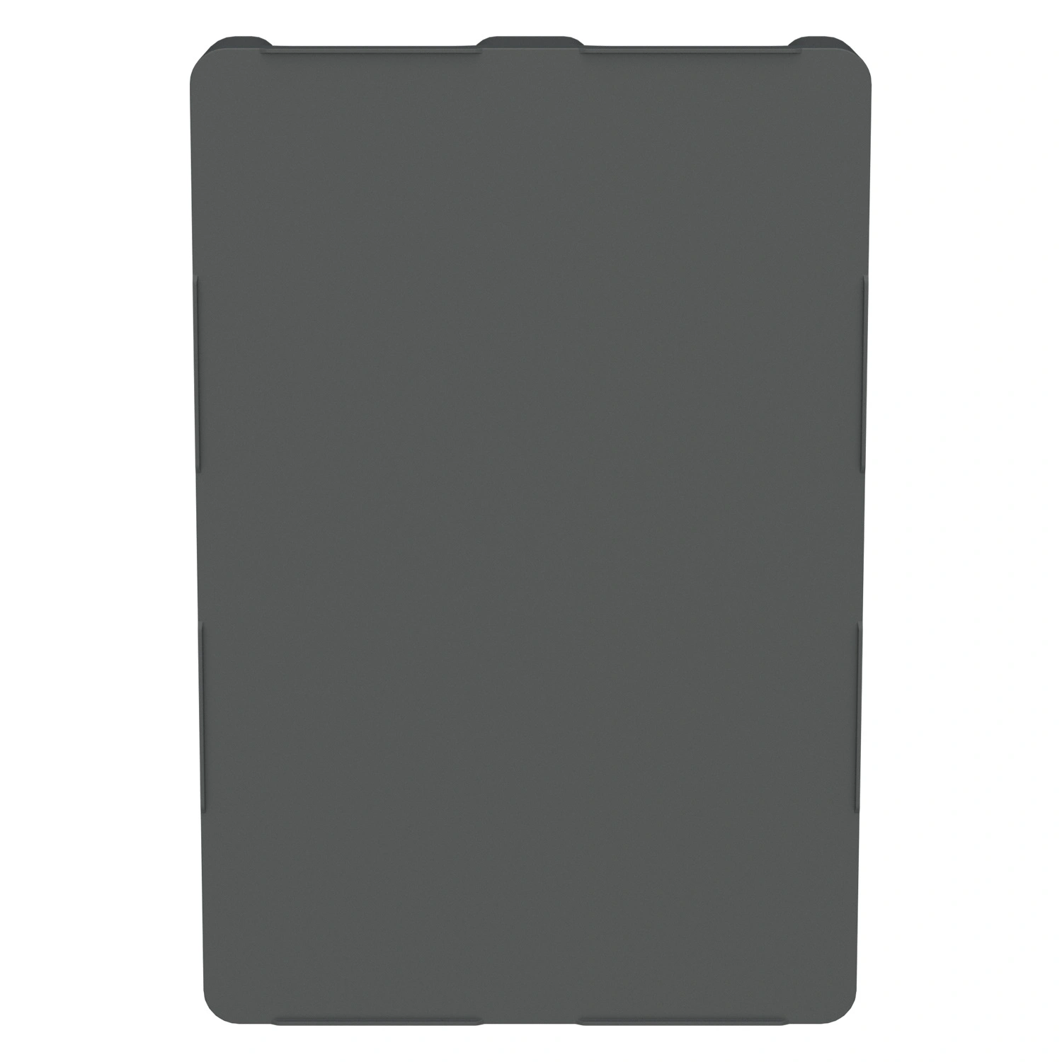 Пластиковый паллет 1200х800х150 мм iPlast серый сплошной на 2 полозьях с бортиком