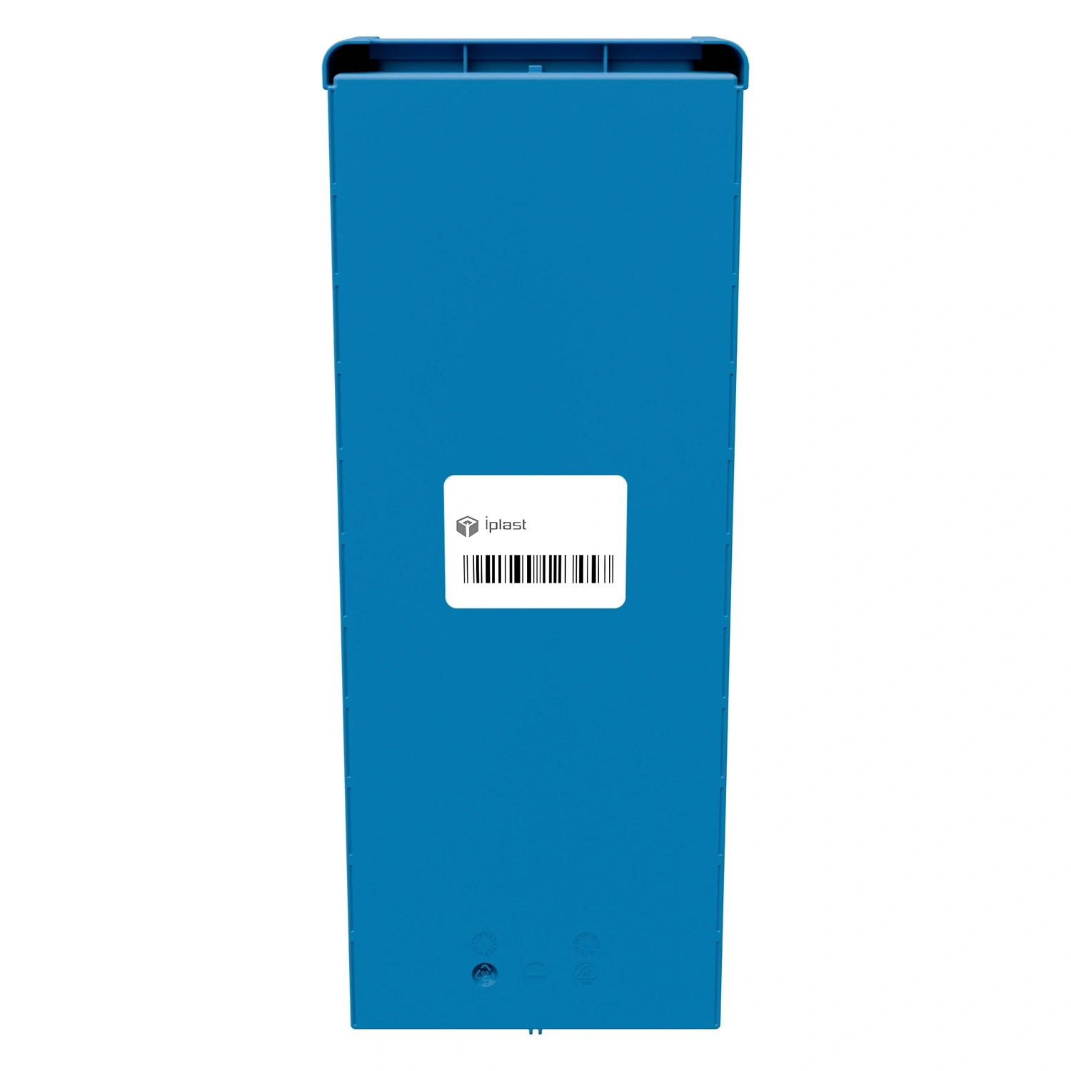 Полочный контейнер SK-6209 600х235х90 мм iPlast голубой с 3 поперечными перегородками и наклейкой 50х70 мм cбоку