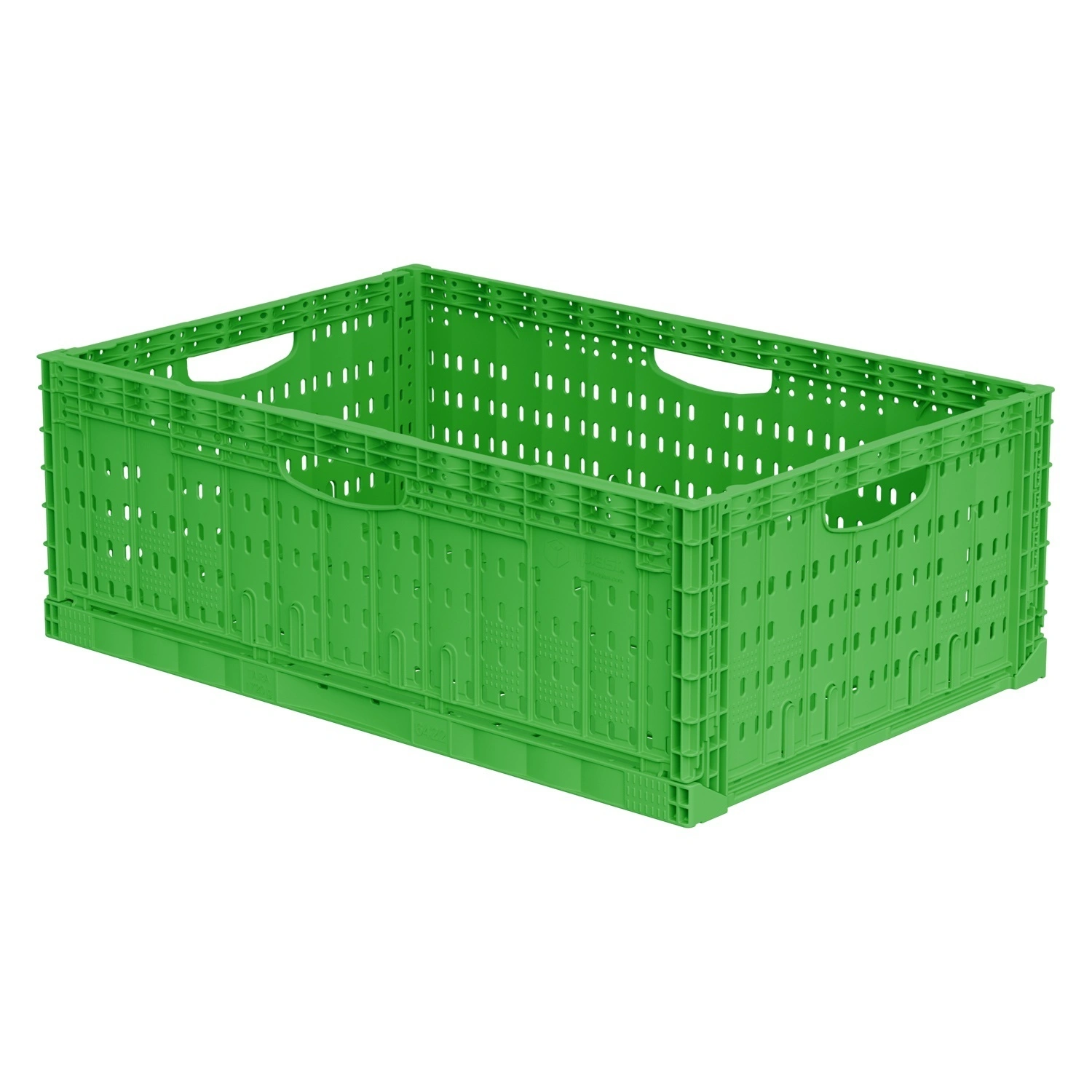 Складной ящик FC-6422 600х400х220 мм iPlast салатовый перфорированный