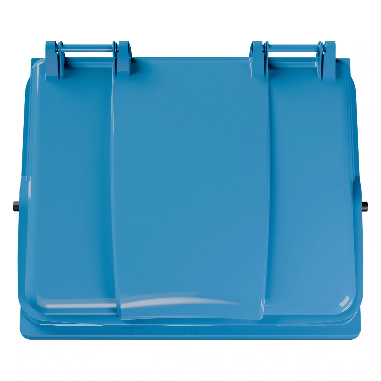 Мусорный контейнер 1100 л iPlast тёмно-голубой 4-х колёсный с тёмно-голубой крышкой N2 (20.807.2)