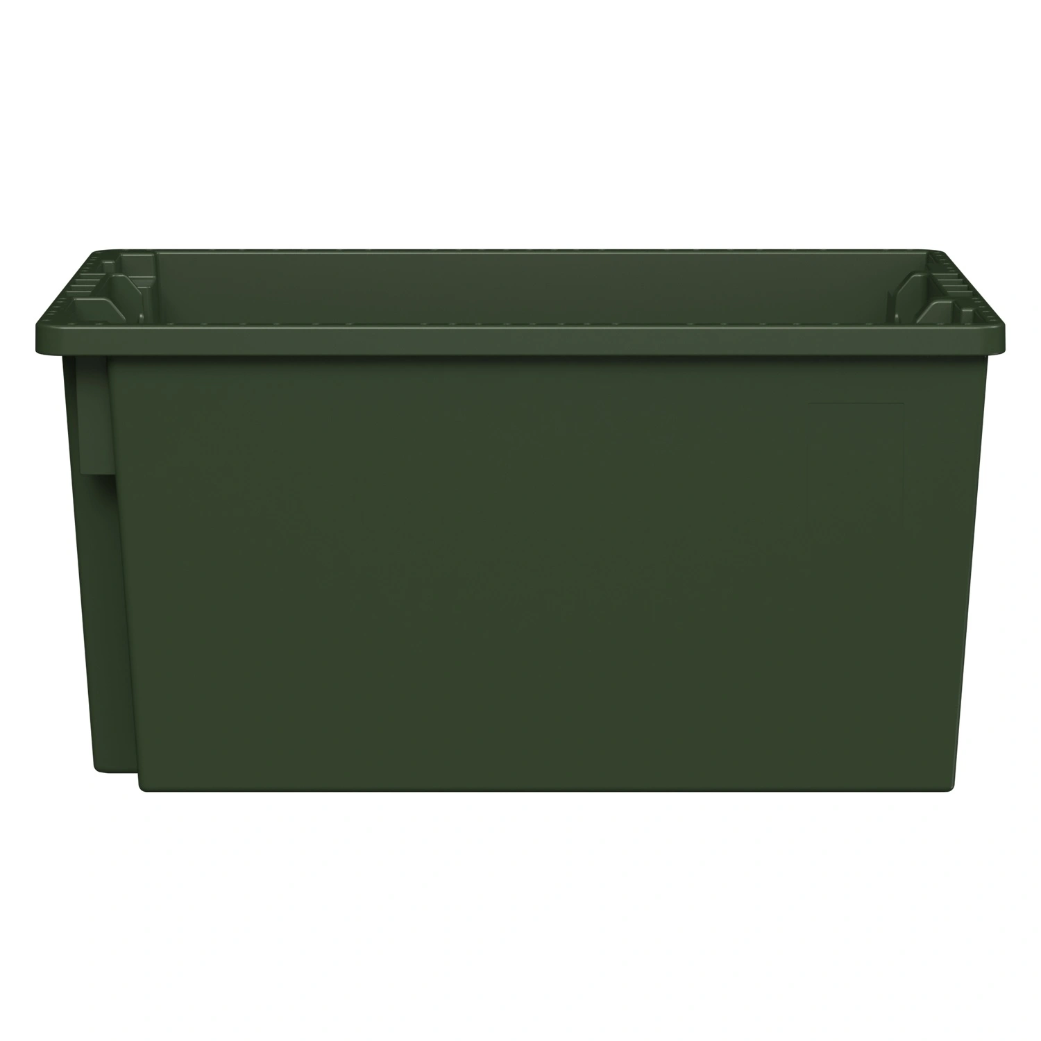 Поворотно-вкладываемый контейнер KD-6430.1 600х400х300 мм iPlast зелёный ЭКО со сплошным дном