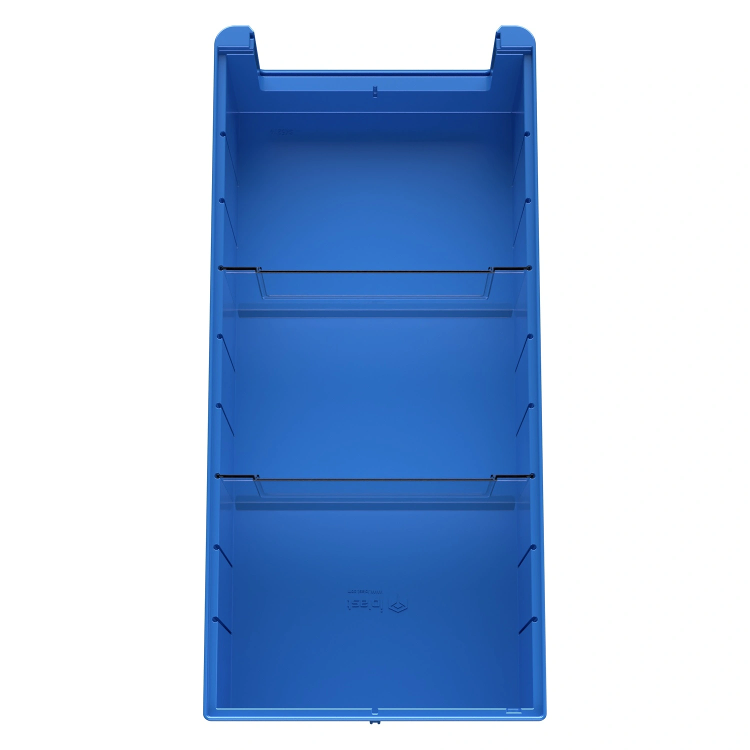 Полочный контейнер SK-5214 500х235х140 мм iPlast голубой с 2 поперечными перегородками