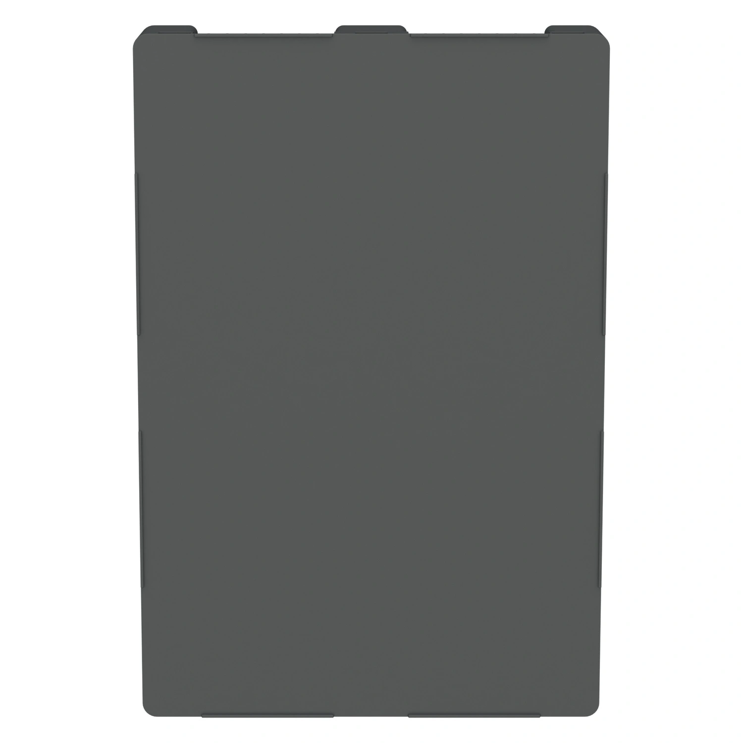 Пластиковый паллет 1200х800х150 мм iPlast серый ЭКО сплошной на 3 полозьях с бортиком