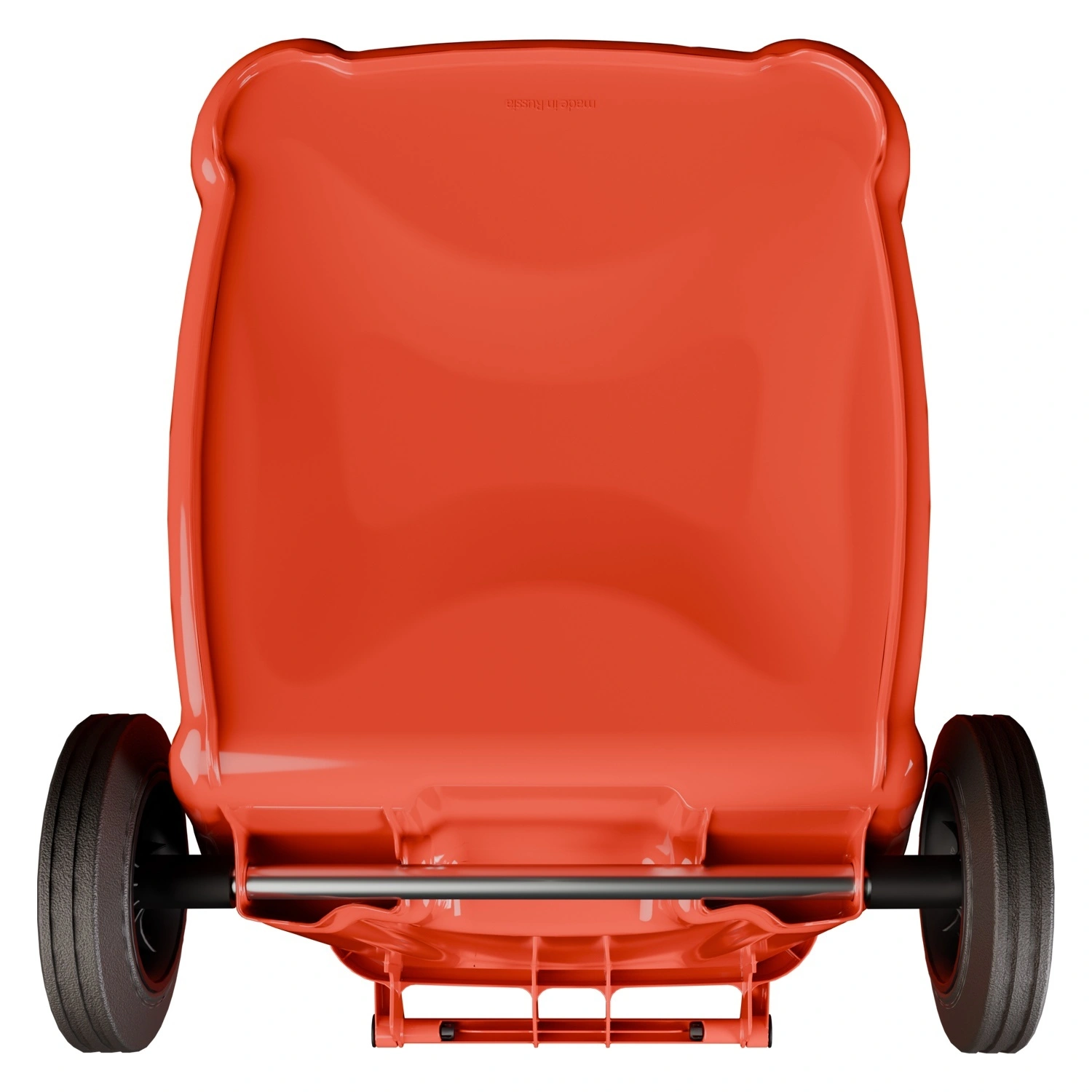 Мусорный контейнер 240 л iPlast красный 2-колёсный (д. 200 мм) с красной крышкой NEW (20.808)