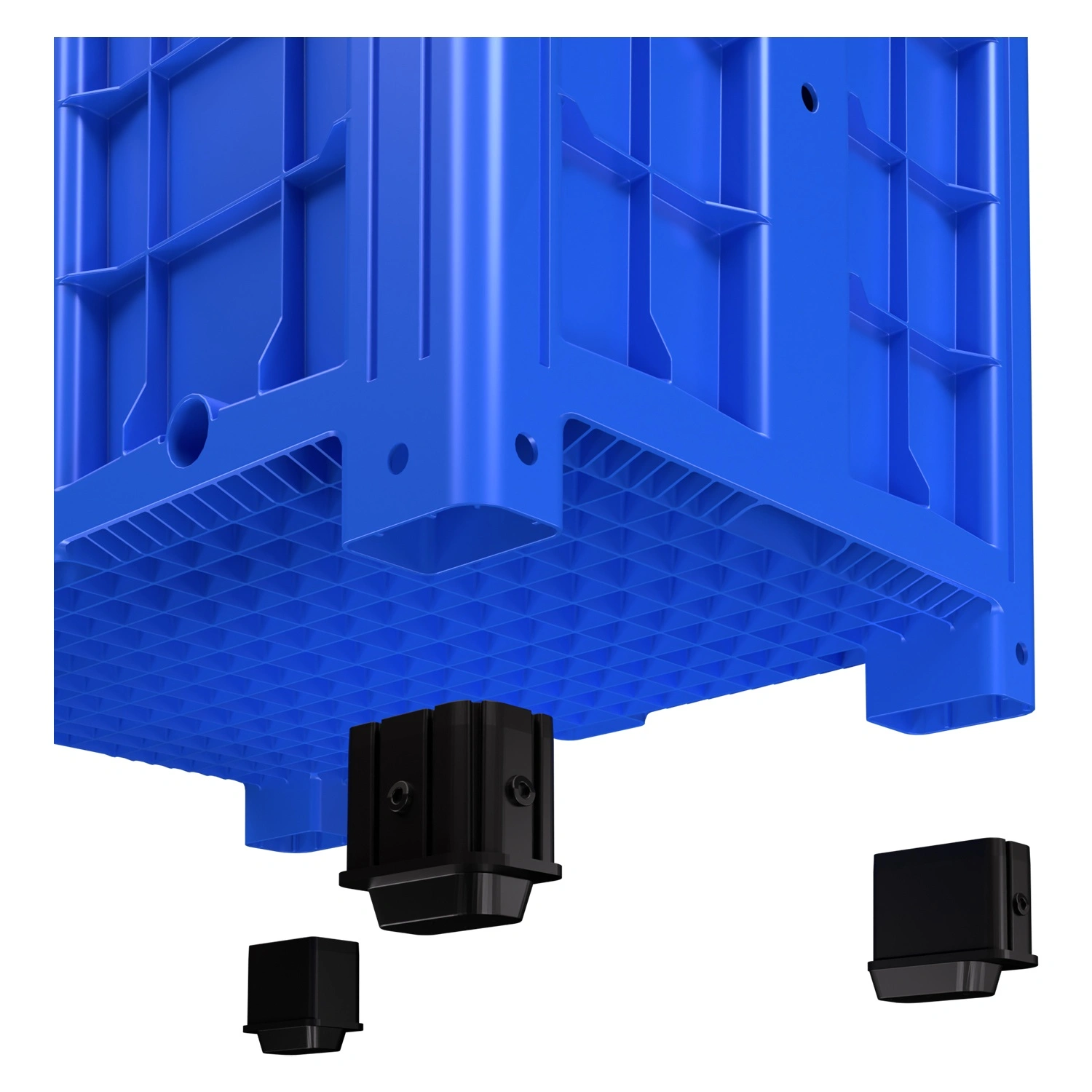 Большой контейнер 1200x800x800 мм iPlast iBOX голубой со сплошными стенками и дном, на ножках Большой контейнер 1200x800x800 мм iPlast iBOX голубой со сплошными стенками и дном, на ножках