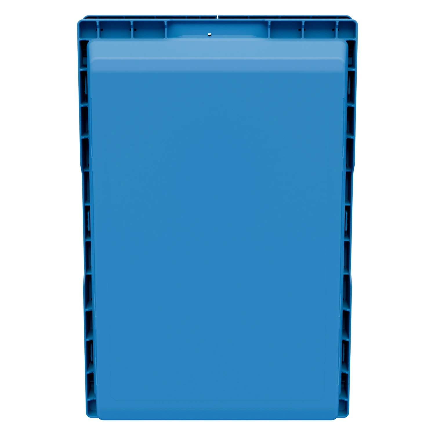 Вкладываемый контейнер INSTORE KV-6417 600х400х196 мм iPlast голубой со сплошным дном и распашной крышкой