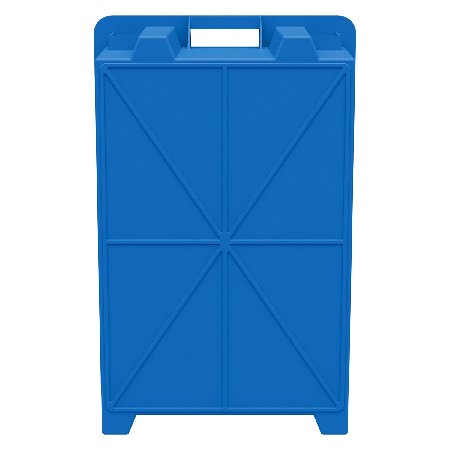 Пищевой ящик универсальный 600х400х200 мм iPlast синий ЭКО со сплошными стенками и дном