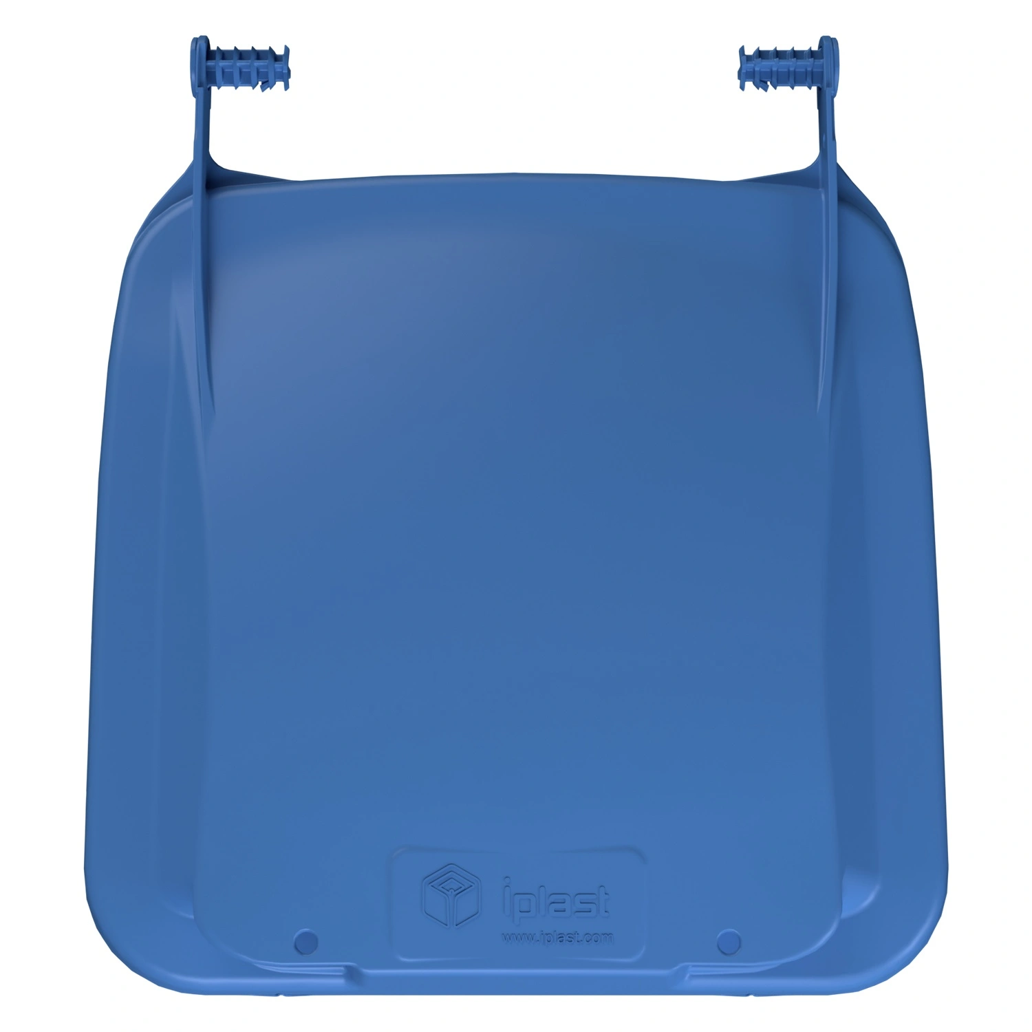 Крышка для мусорного контейнера 120 л (Light) iPlast тёмно-голубая c осями для крепления Крышка для мусорного контейнера 120 л (Light) iPlast тёмно-голубая c осями для крепления