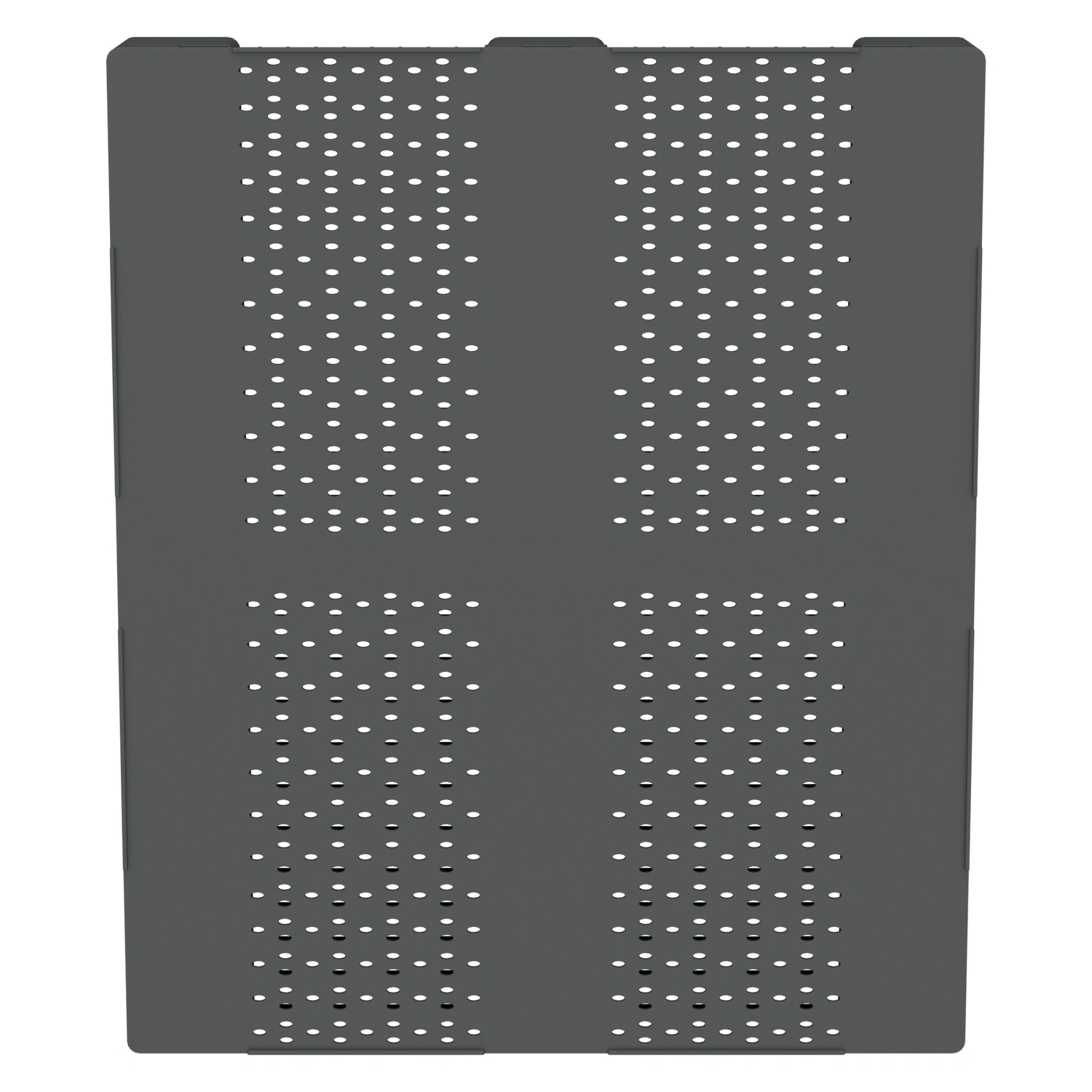 Пластиковый паллет 1200x1000x150 мм iPlast серый перфорированный на 3 полозьях с бортиком