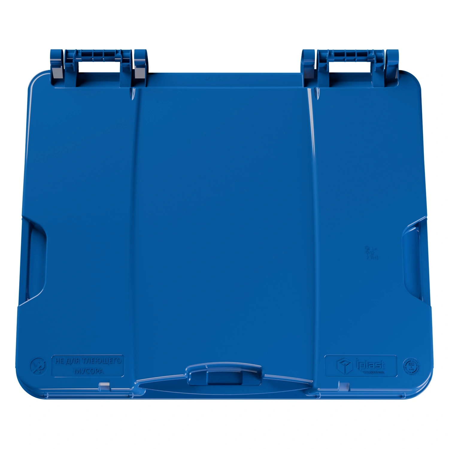Крышка для мусорного контейнера 1100 л iPlast синяя NEW (21.056)