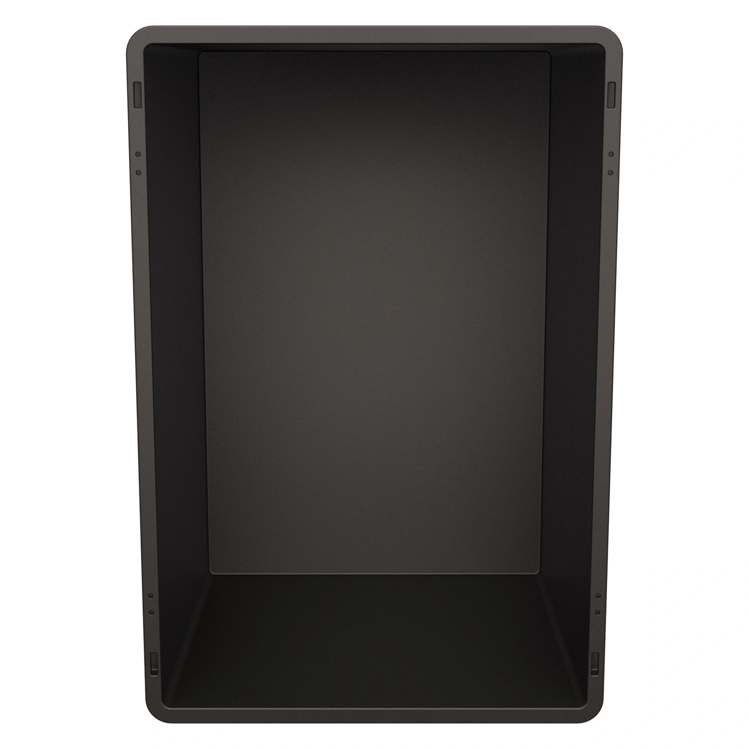 Евроконтейнер ЕС-6432.4 600х400х320 мм iPlast чёрный ЭКО с усиленным дном, закрытыми ручками