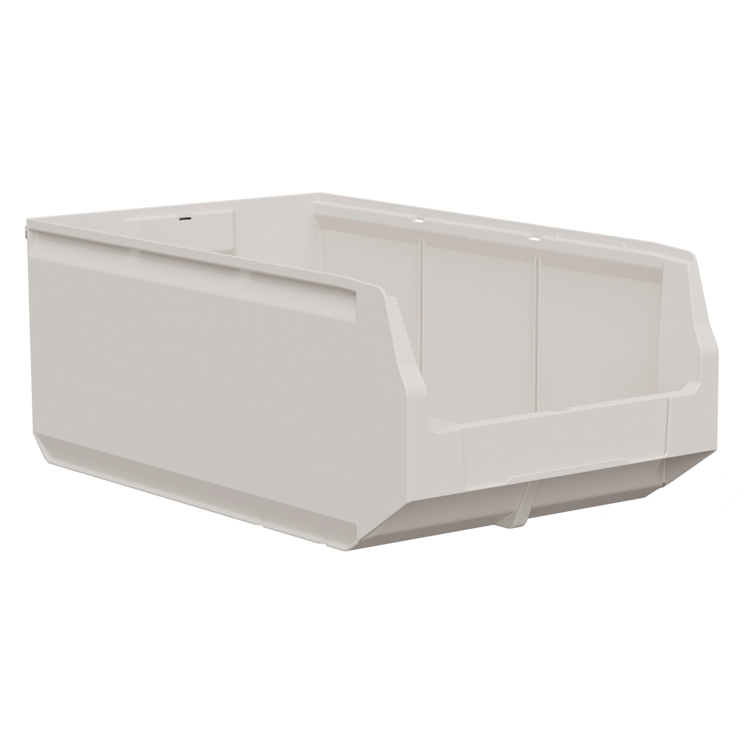 Складской лоток Logic Store 500x300x200 мм iPlast белый с отверстиями для перегородок