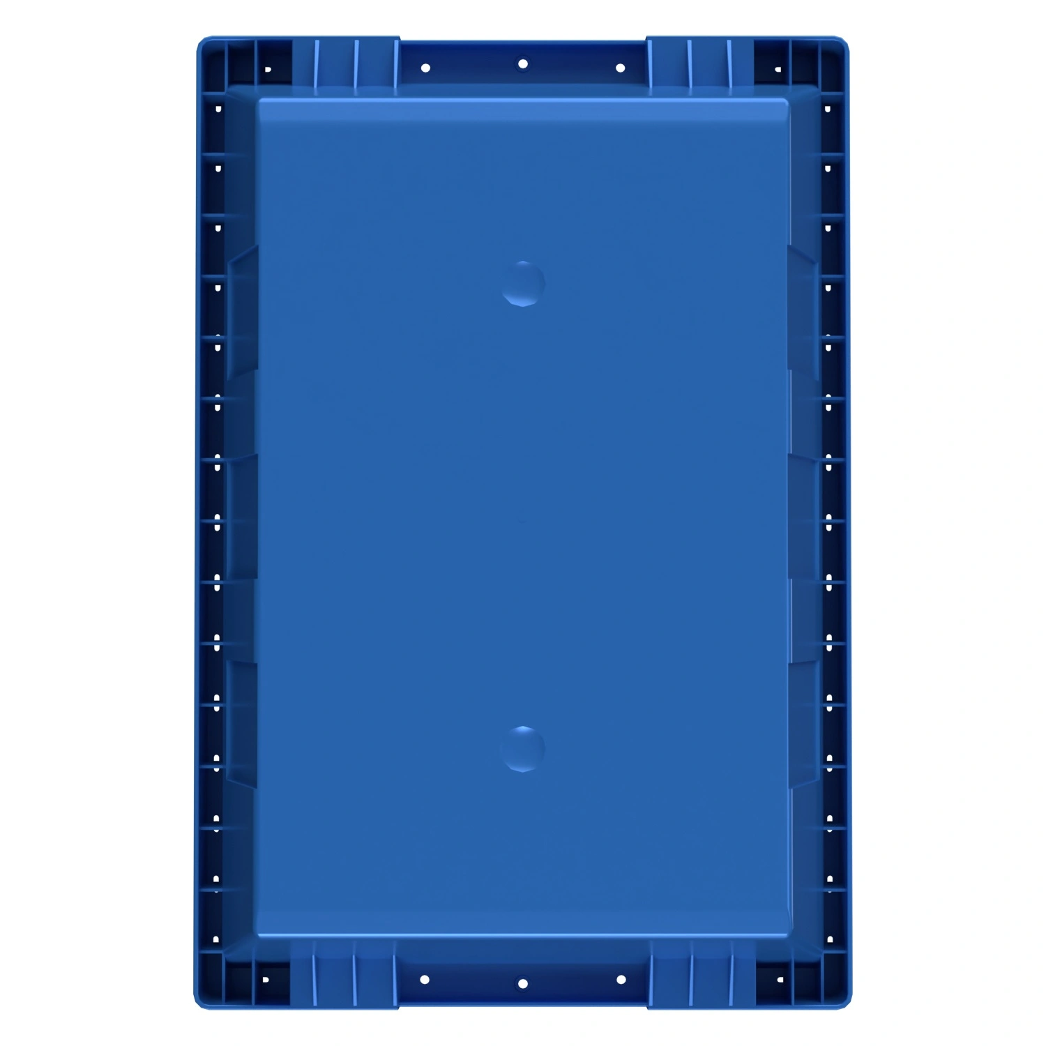 Вкладываемый контейнер INSTORE KV-5314 490x330x140 мм iPlast голубой со сплошным дном