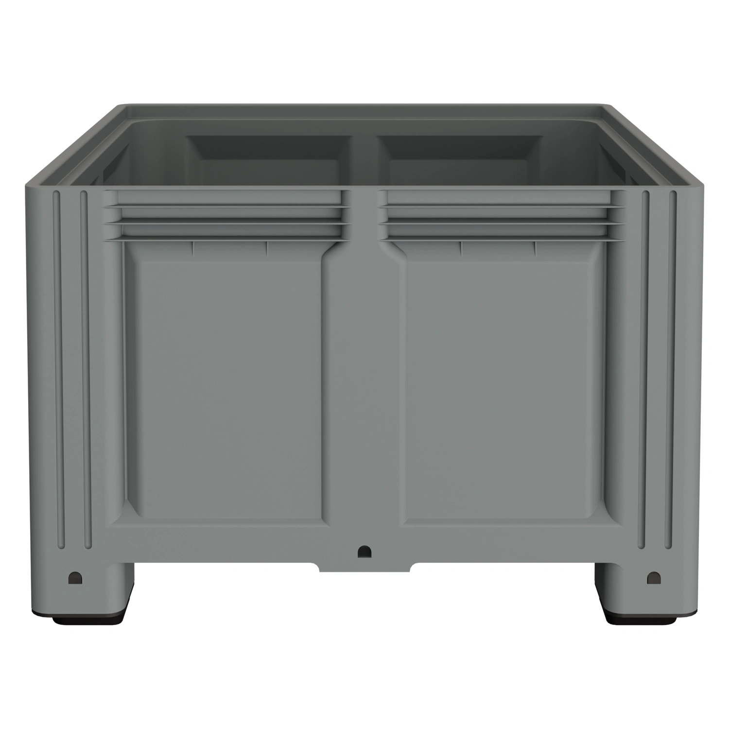 Большой контейнер 1130x1130x760 мм iPlast iBOX светло-серый со сплошными стенками и дном, на ножках