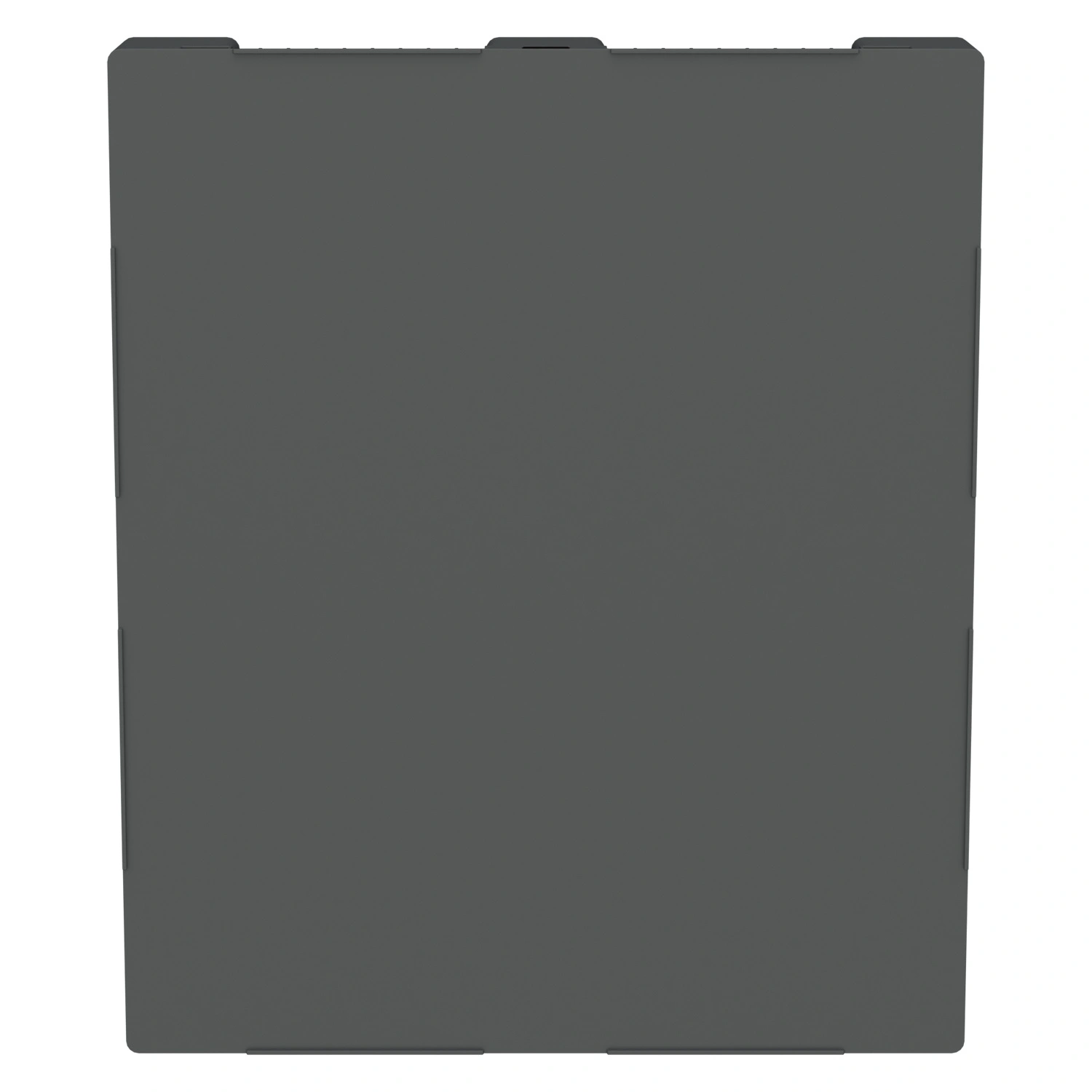 Пластиковый паллет 1200х1000х150 мм iPlast серый сплошной на 3 полозьях с бортиком и 1 трубой усиления