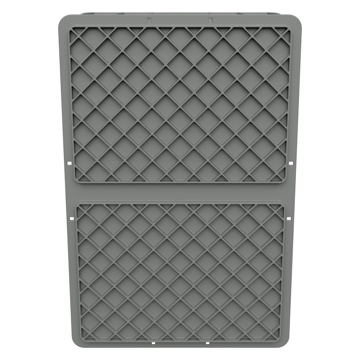 Евроконтейнер ЕС-6422.3 600х400х220 мм iPlast светло-серый с усиленным дном, открытыми ручками