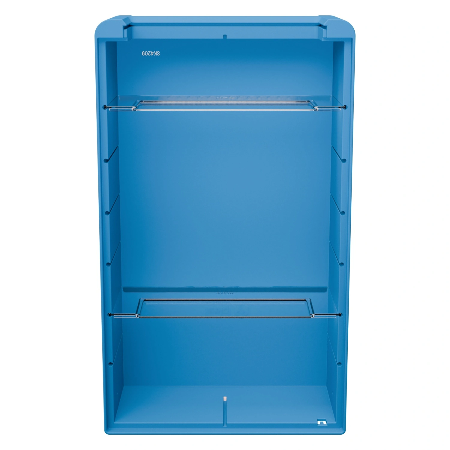 Полочный контейнер SK-4209 400х235х90 мм iPlast голубой с 2 поперечными перегородками