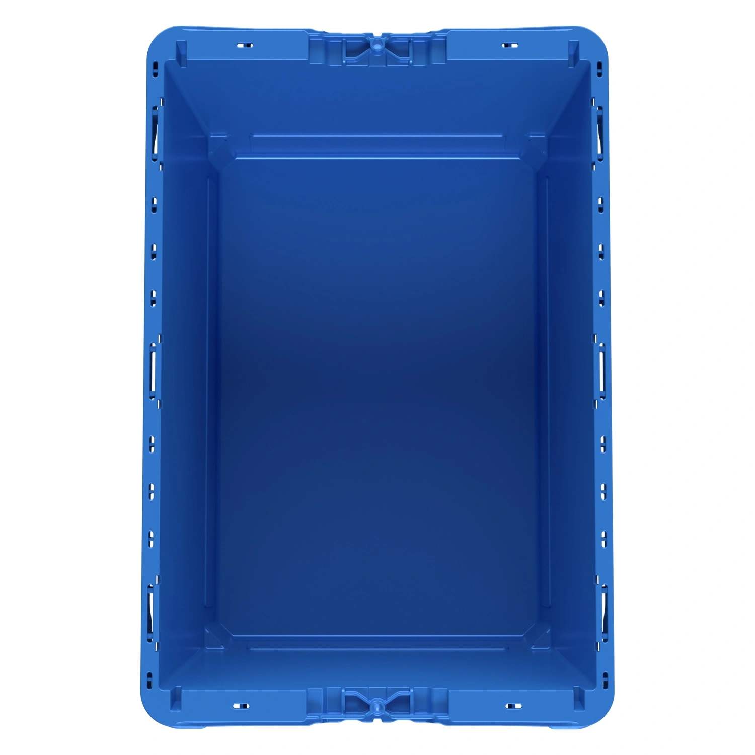 Вкладываемый контейнер INSTORE KV-6437 600x400x370 мм iPlast голубой со сплошным дном