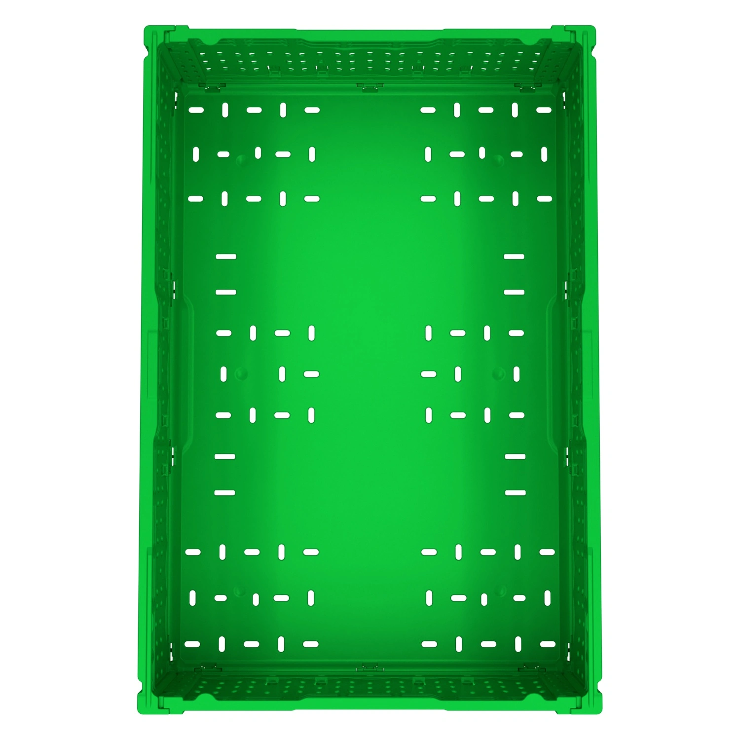 Складной ящик FC-6418 600х400х180 мм iPlast салатовый перфорированный
