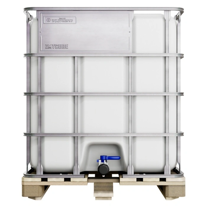 Еврокуб 1000 л на деревянном поддоне в обрешётке