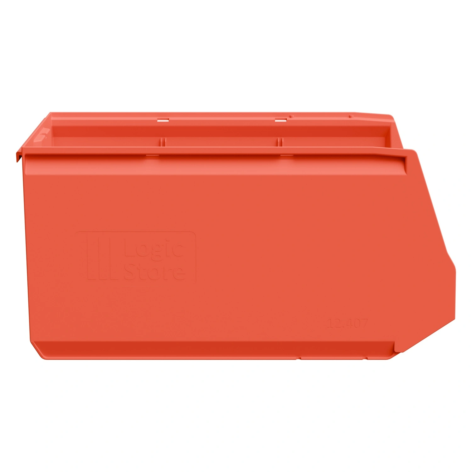 Складской лоток Logic Store 500х300х250 мм iPlast красный с отверстиями для перегородок N1 (12.407.1)