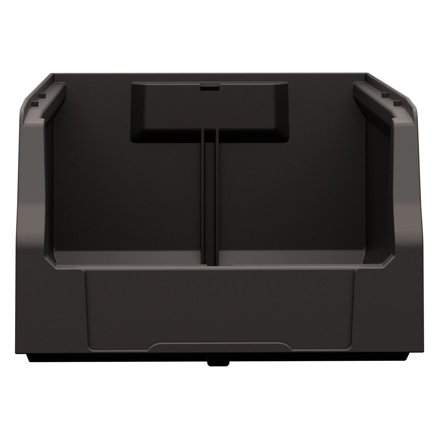 Складской лоток Logic Store 350x225x150 мм iPlast чёрный ЭКО с отверстиями для продольной перегородки