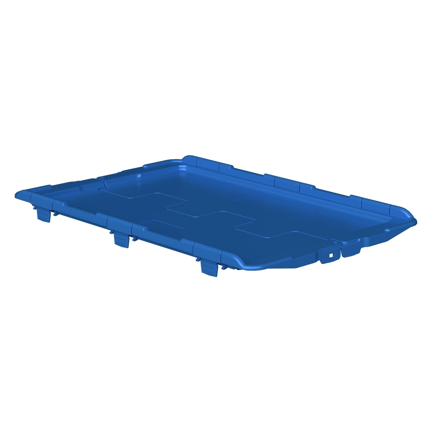 Крышка пластиковая LD-64 600х400 мм iPlast голубая с осями для вкладываемого контейнера KV-6442.1