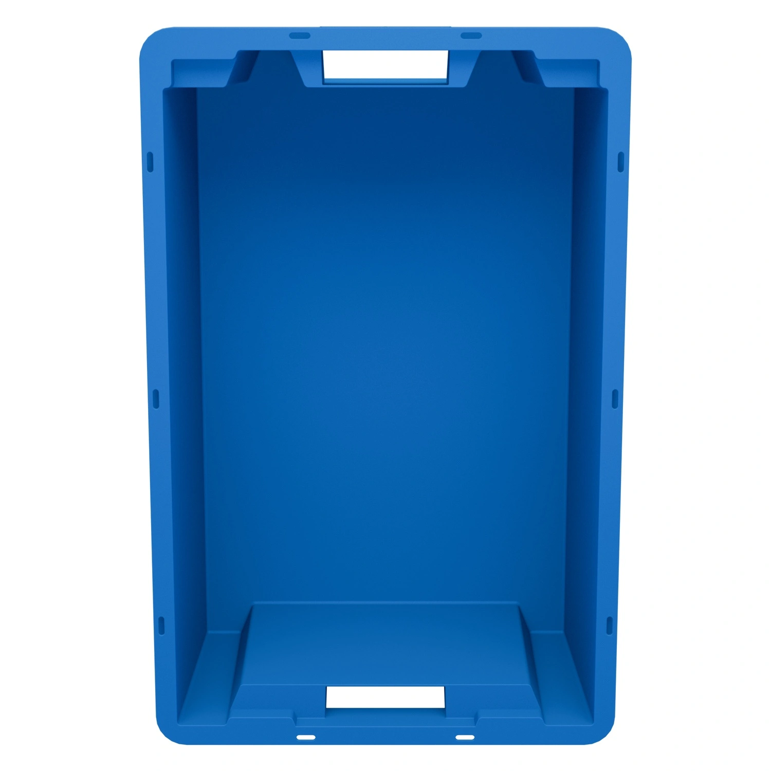 Пищевой ящик универсальный 600х400х200 мм iPlast синий ЭКО со сплошными стенками и дном