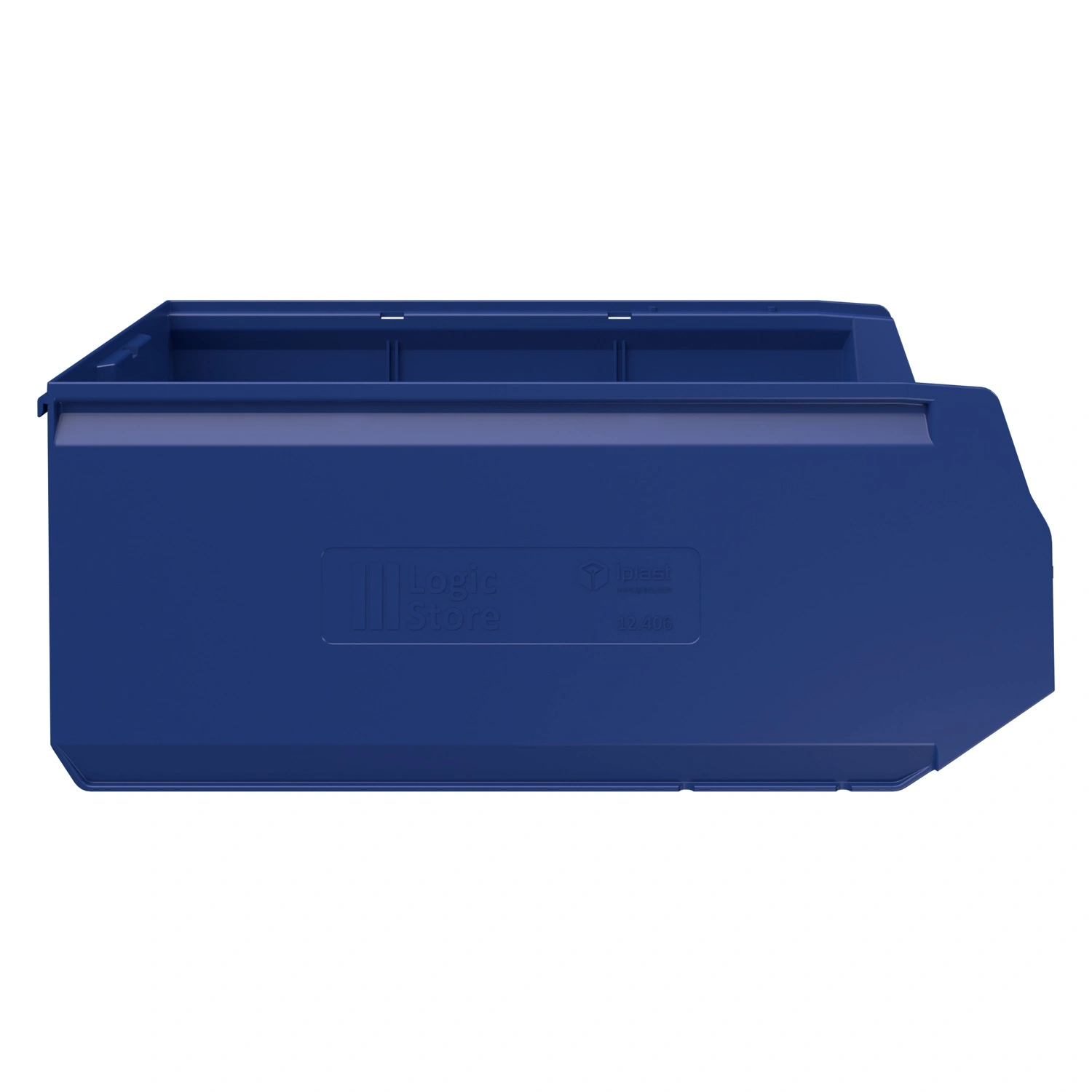 Складской лоток Logic Store 500х300х200 мм iPlast синий с отверстиями для перегородок Складской лоток Logic Store 500х300х200 мм iPlast синий с отверстиями для перегородок
