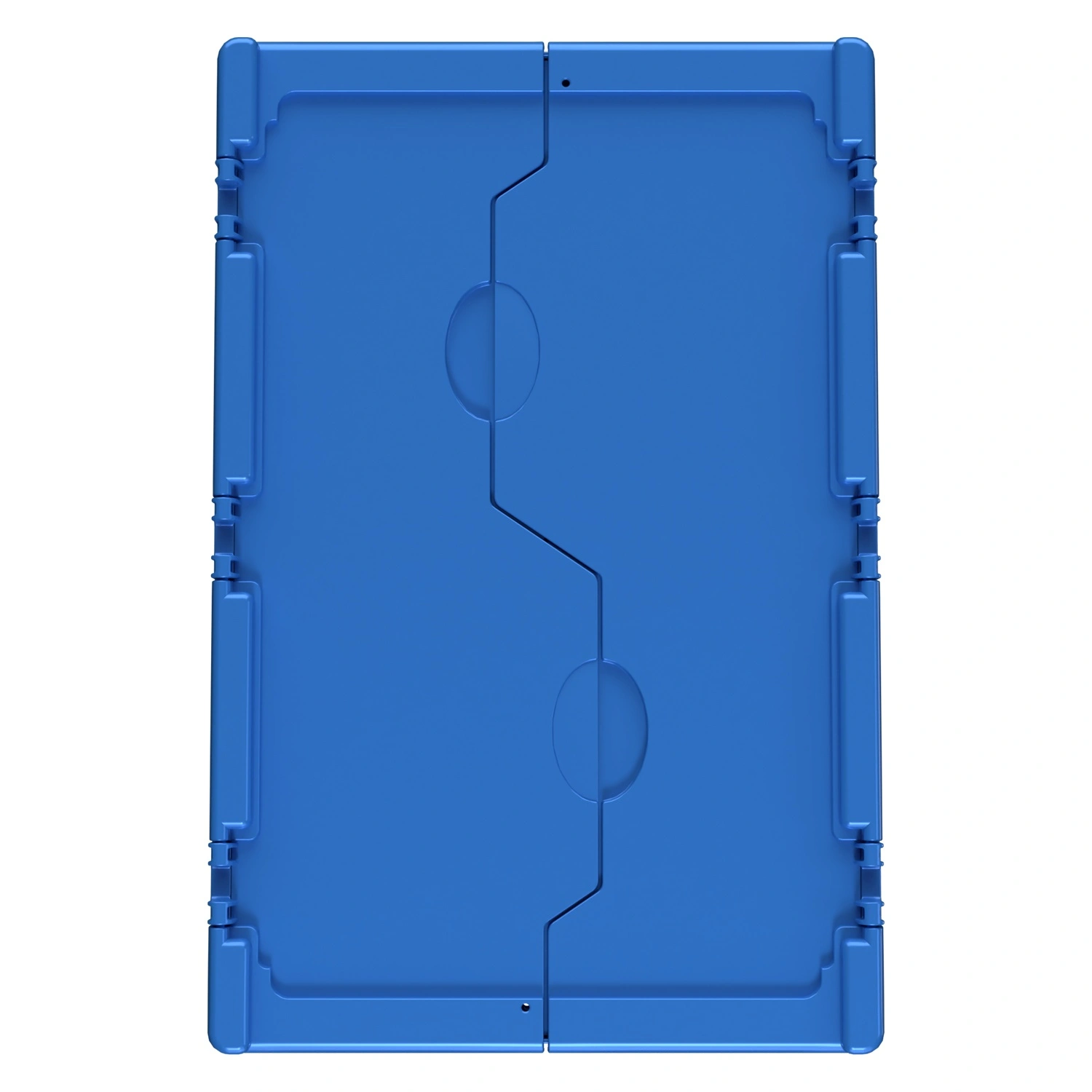 Вкладываемый контейнер INSTORE KV-6442 600х400х420 мм iPlast голубой со сплошным дном и распашной крышкой