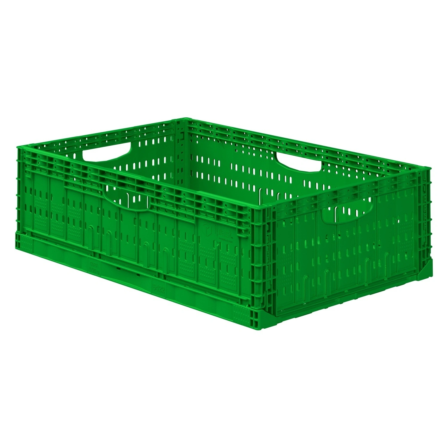 Складной ящик FC-6418 600х400х180 мм iPlast салатовый перфорированный