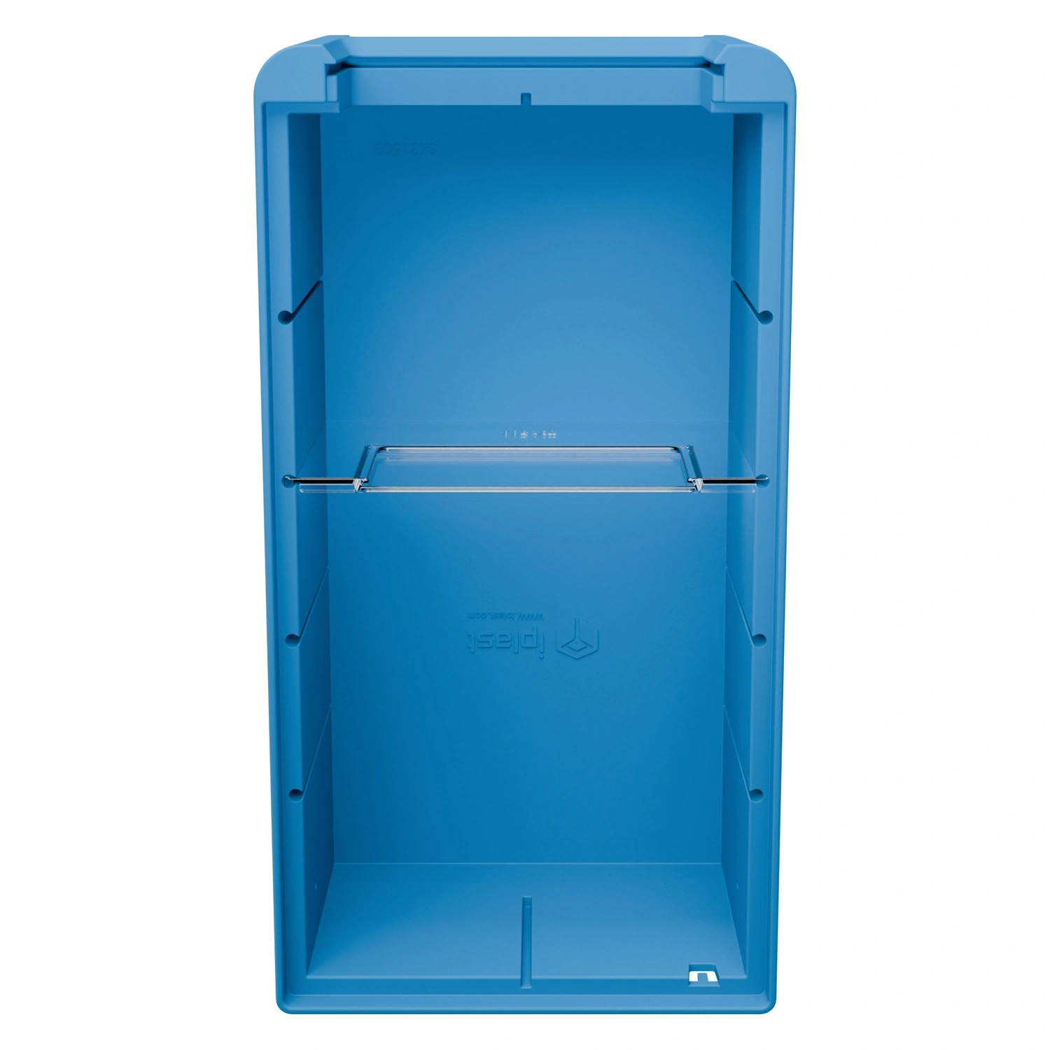 Полочный контейнер SK-31509 300х155х90 мм iPlast голубой с 1 поперечной перегородкой