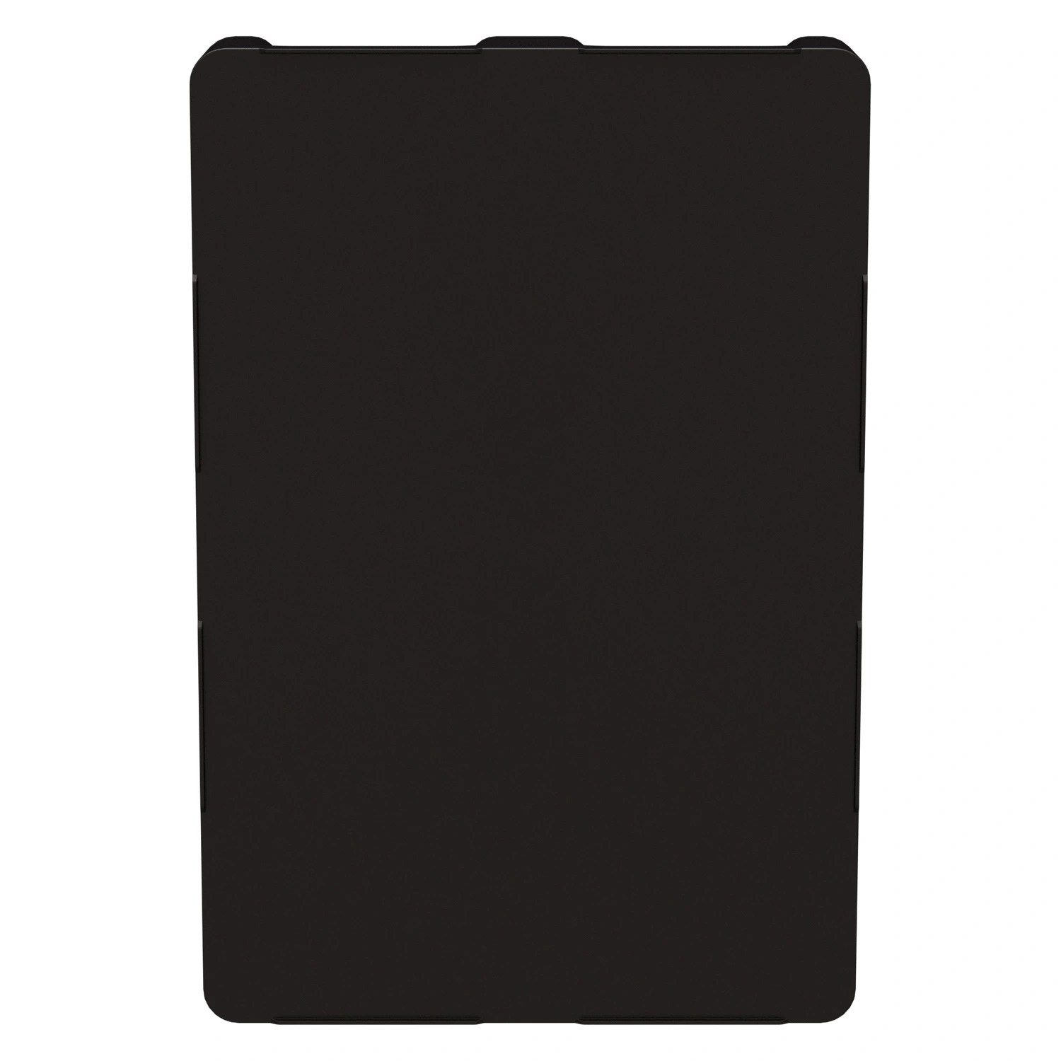 Пластиковый паллет 1200х800х150 мм iPlast чёрный ЭКО сплошной на 2 полозьях с бортиком