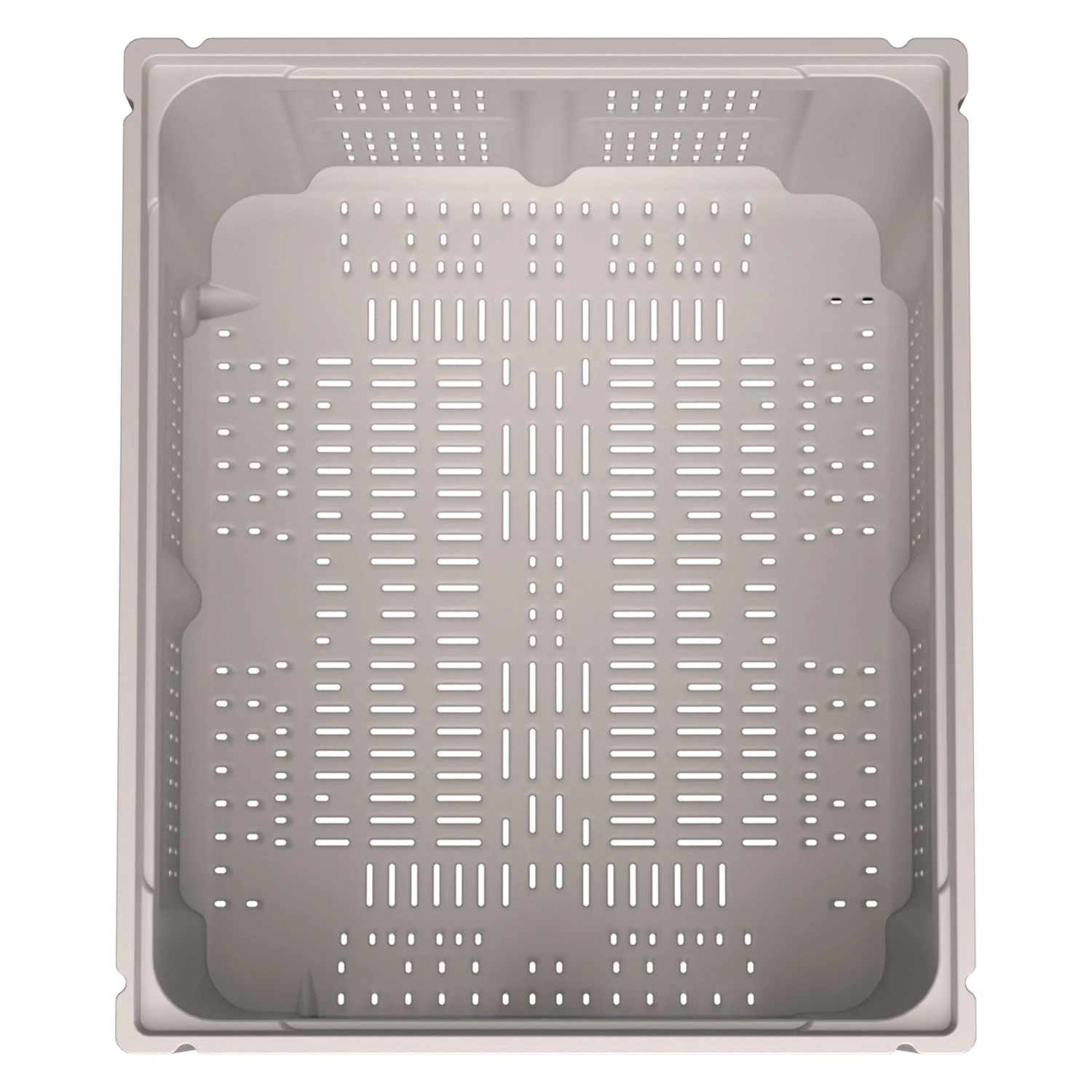 Большой контейнер 1200x1000x760 мм iPlast iBOX светло-серый c перфорированными стенками и дном, на ножках Большой контейнер 1200x1000x760 мм iPlast iBOX светло-серый c перфорированными стенками и дном, на ножках