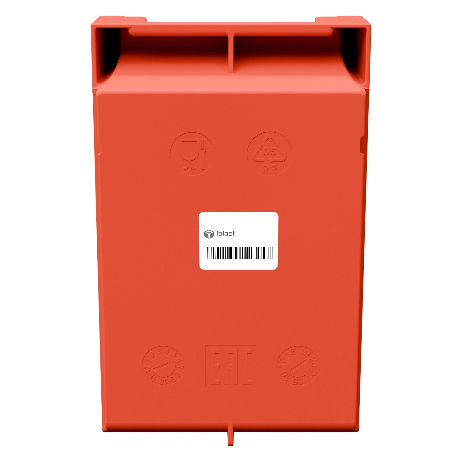 Складской лоток Logic Store 165х100х75 мм iPlast красный с наклейкой 50х70 мм сбоку