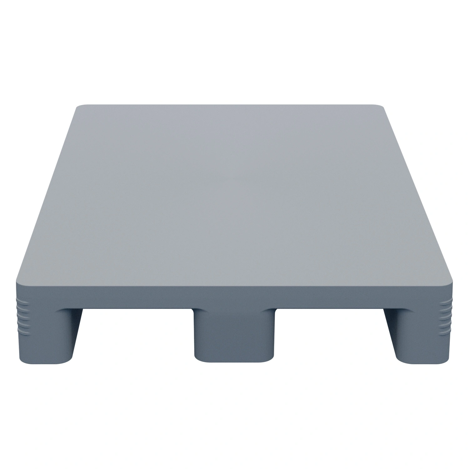 Пластиковый паллет 1200х800х150 мм iPlast светло-серый сплошной на 3 полозьях без бортика