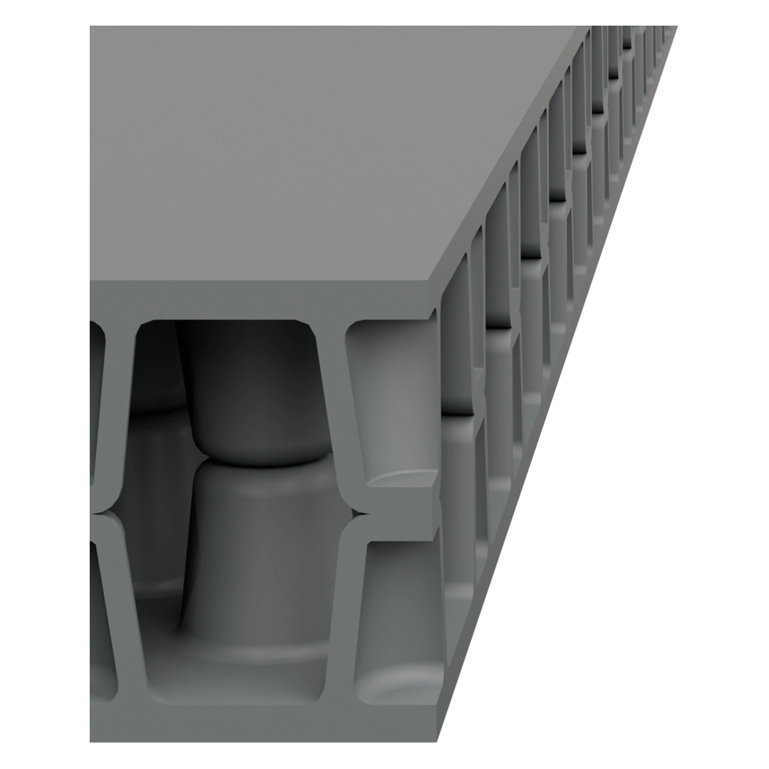 Полимерный лист Diamond 2506х990х12 мм iPlast серый толщиной 12 мм и плотностью 3600 г/кв. м