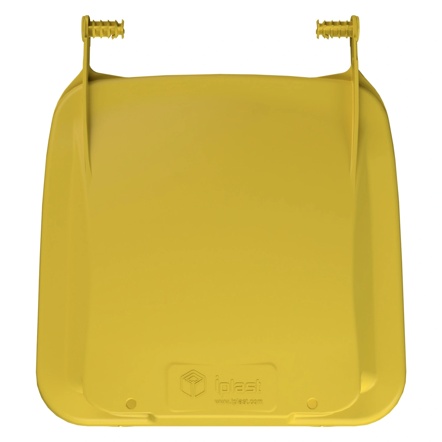 Крышка для мусорного контейнера 120 л (Light) iPlast жёлтая c осями для крепления Крышка для мусорного контейнера 120 л (Light) iPlast жёлтая c осями для крепления
