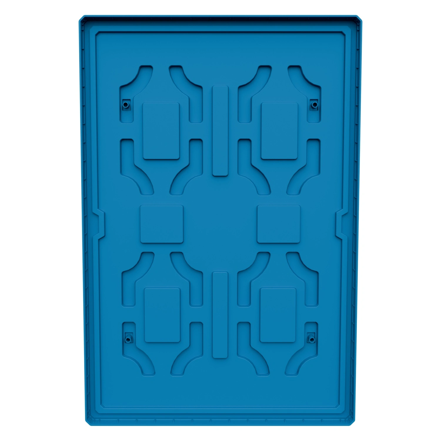 Крышка разборного контейнера Polybox 1210x810x80 мм iPlast голубая