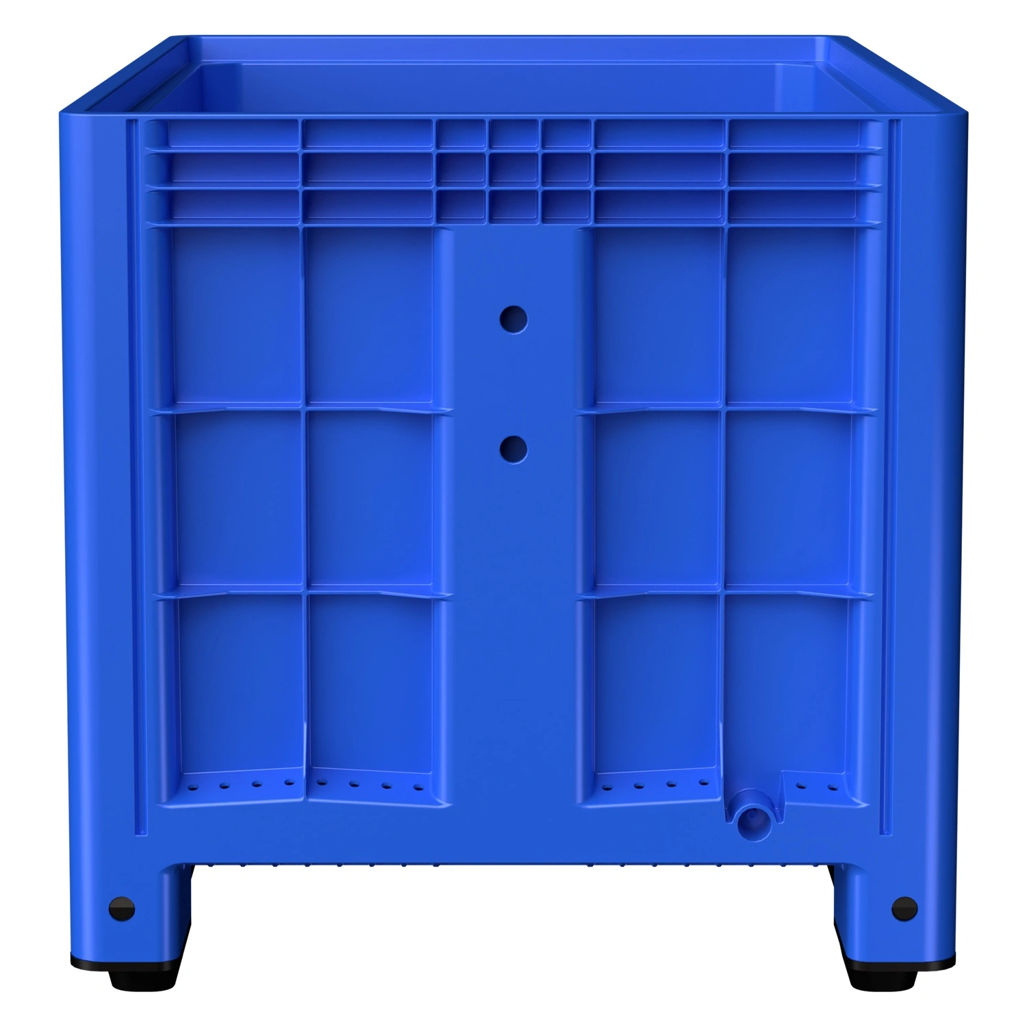 Большой контейнер 1200x800x800 мм iPlast iBOX голубой со сплошными стенками и дном, на полозьях