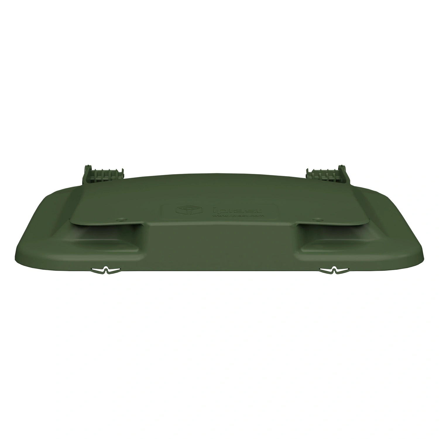 Крышка для мусорного контейнера 120 л (Light) iPlast зелёная c осями для крепления Крышка для мусорного контейнера 120 л (Light) iPlast зелёная c осями для крепления