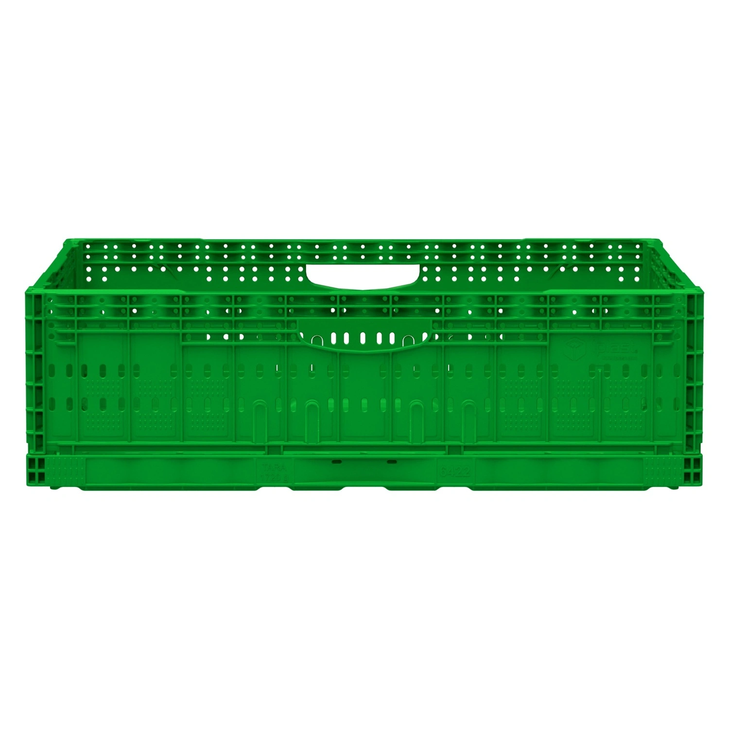 Складной ящик FC-6418 600х400х180 мм iPlast салатовый перфорированный