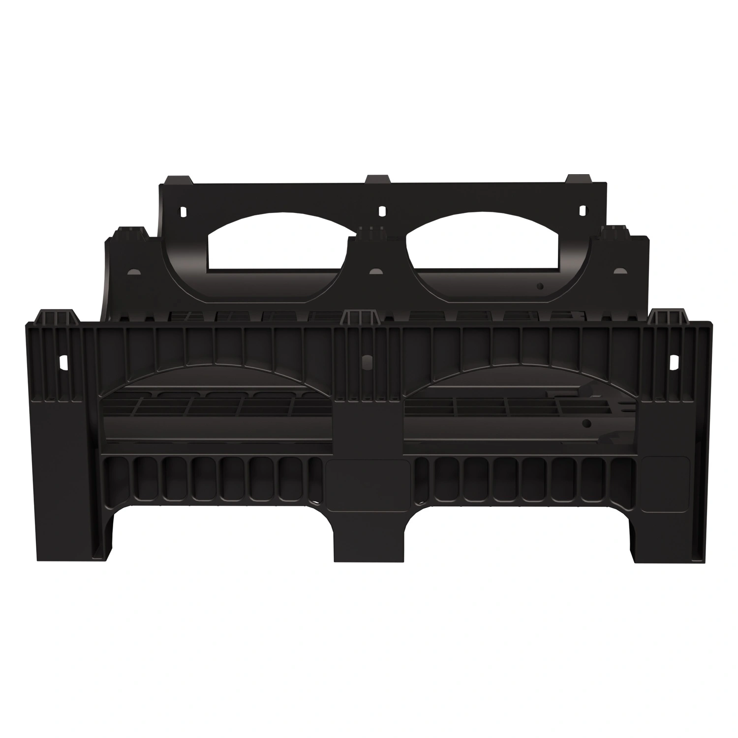 Пластиковый паллет BottleRack 1200х1000х380 мм iPlast чёрный ЭКО перфорированный на ножках с бортиком для бутылей Пластиковый паллет BottleRack 1200х1000х380 мм iPlast чёрный ЭКО перфорированный на ножках с бортиком для бутылей