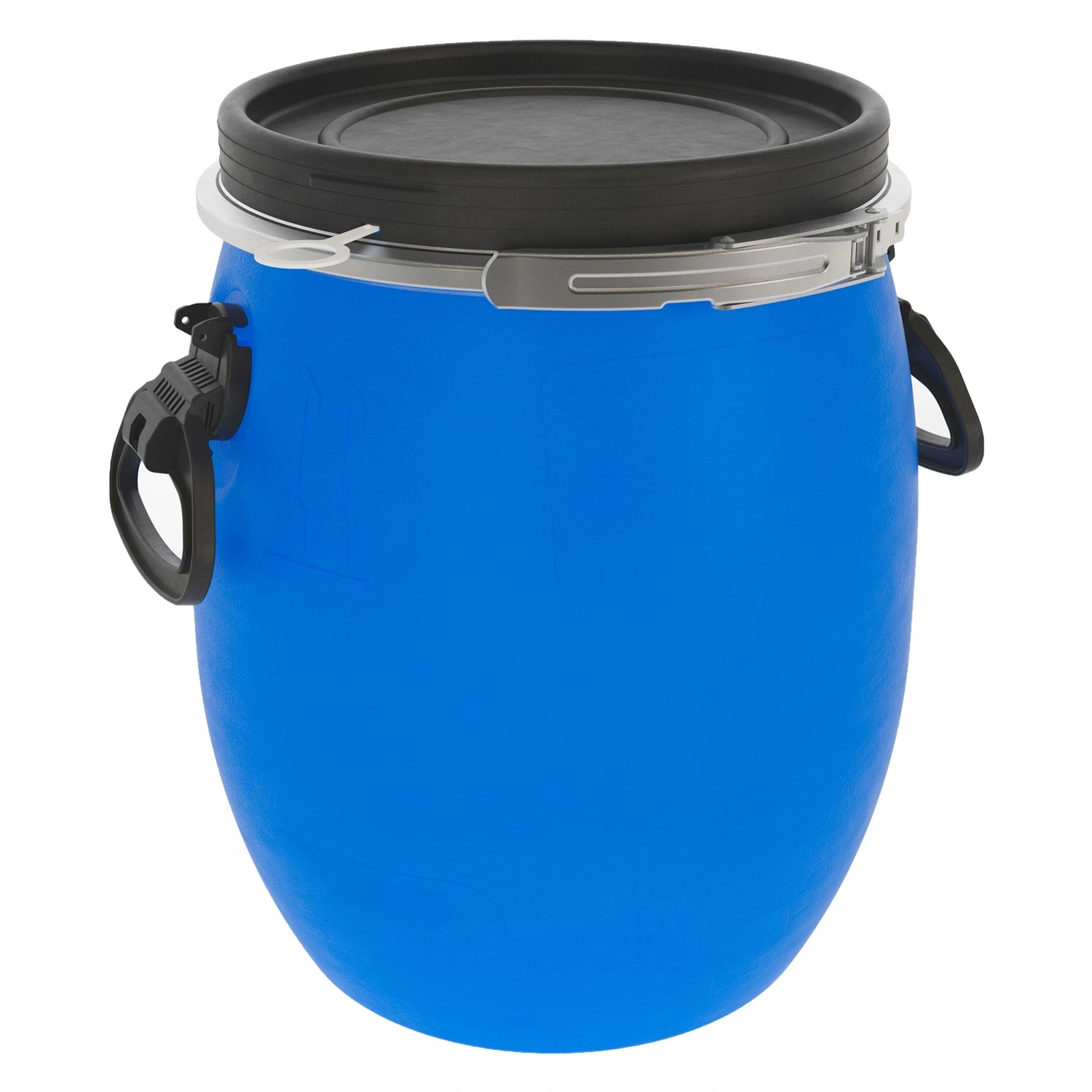 Пластиковая бочка HK 20 л синяя с металлическим обручем