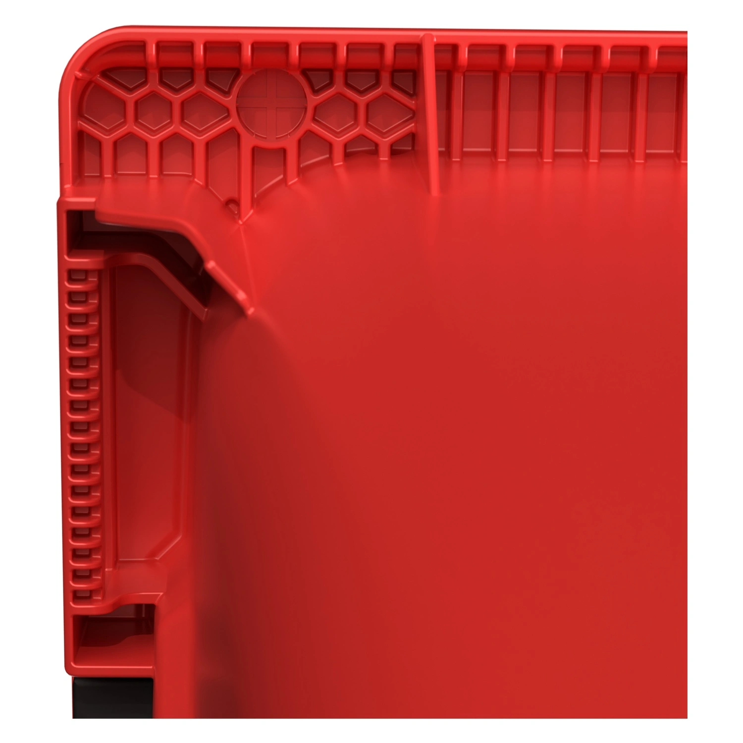 Мусорный контейнер 1100 л iPlast красный 4-колёсный с красной крышкой N1 (20.807.1)