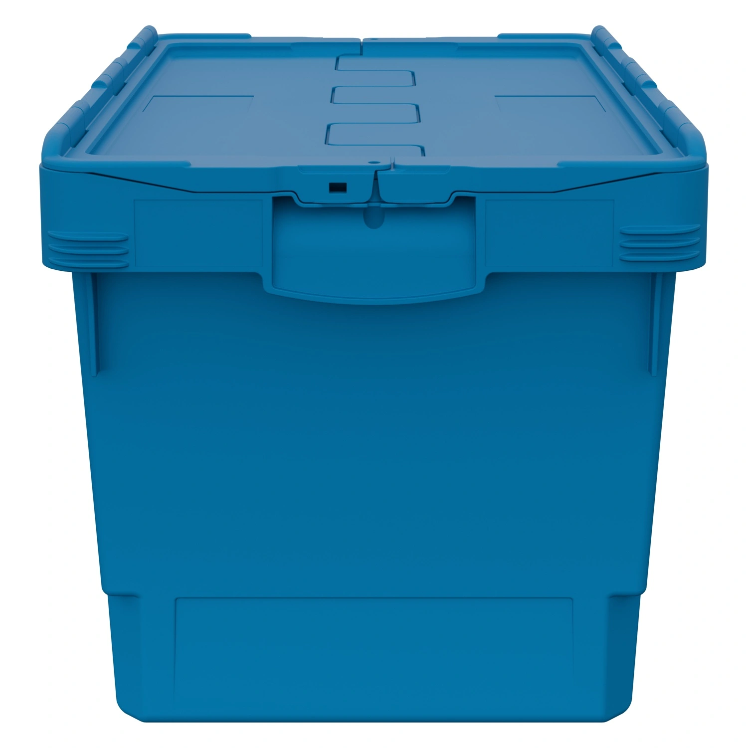 Вкладываемый контейнер INSTORE KV-6437 600х400х390 мм iPlast голубой со сплошным дном и распашной крышкой