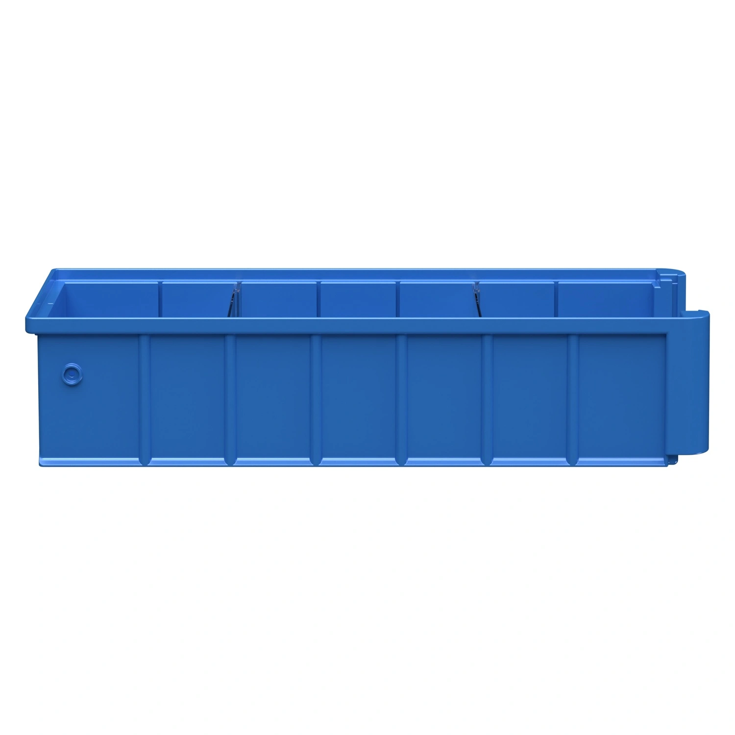Полочный контейнер SK-41509 400х155х90 мм iPlast голубой с 2 поперечными перегородками