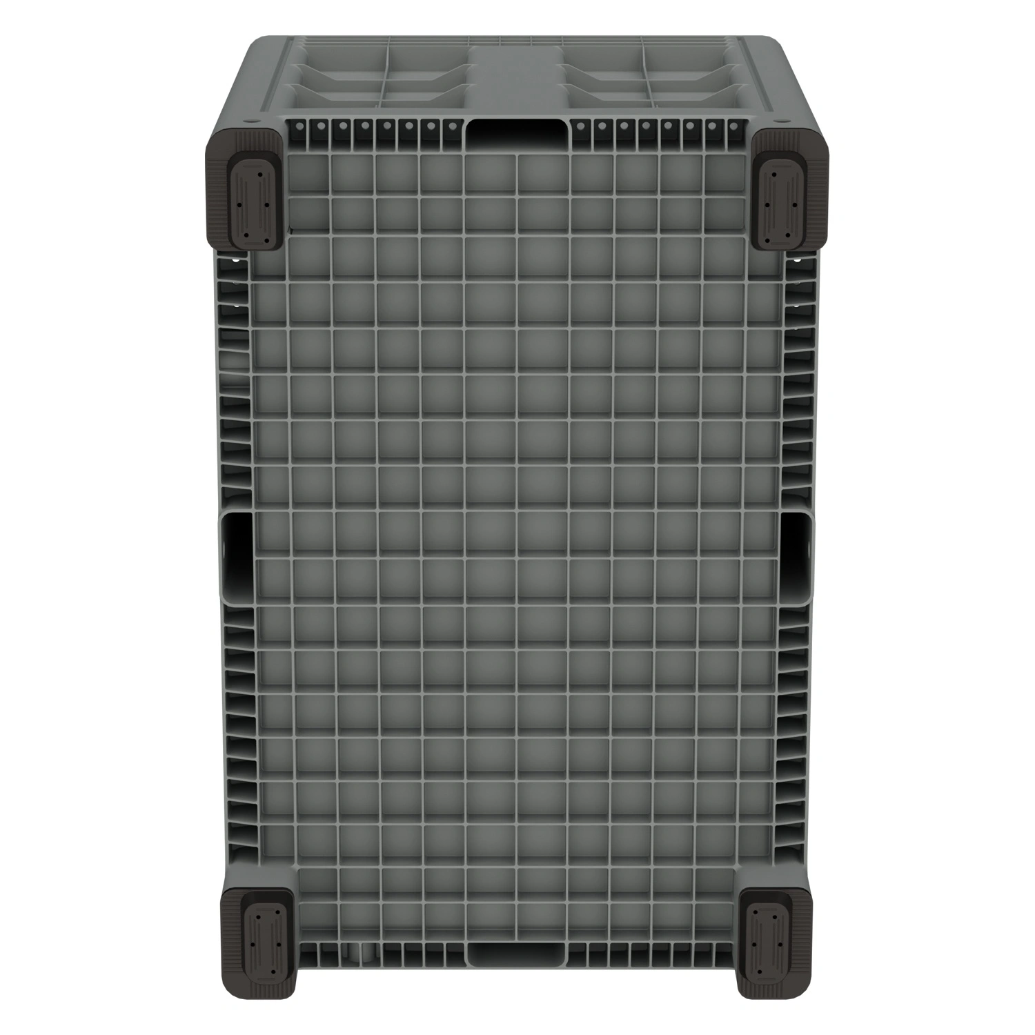 Уценённый большой контейнер 1200х800х800 мм iPlast iBOX светло-серый со сплошными стенками и дном, на ножках