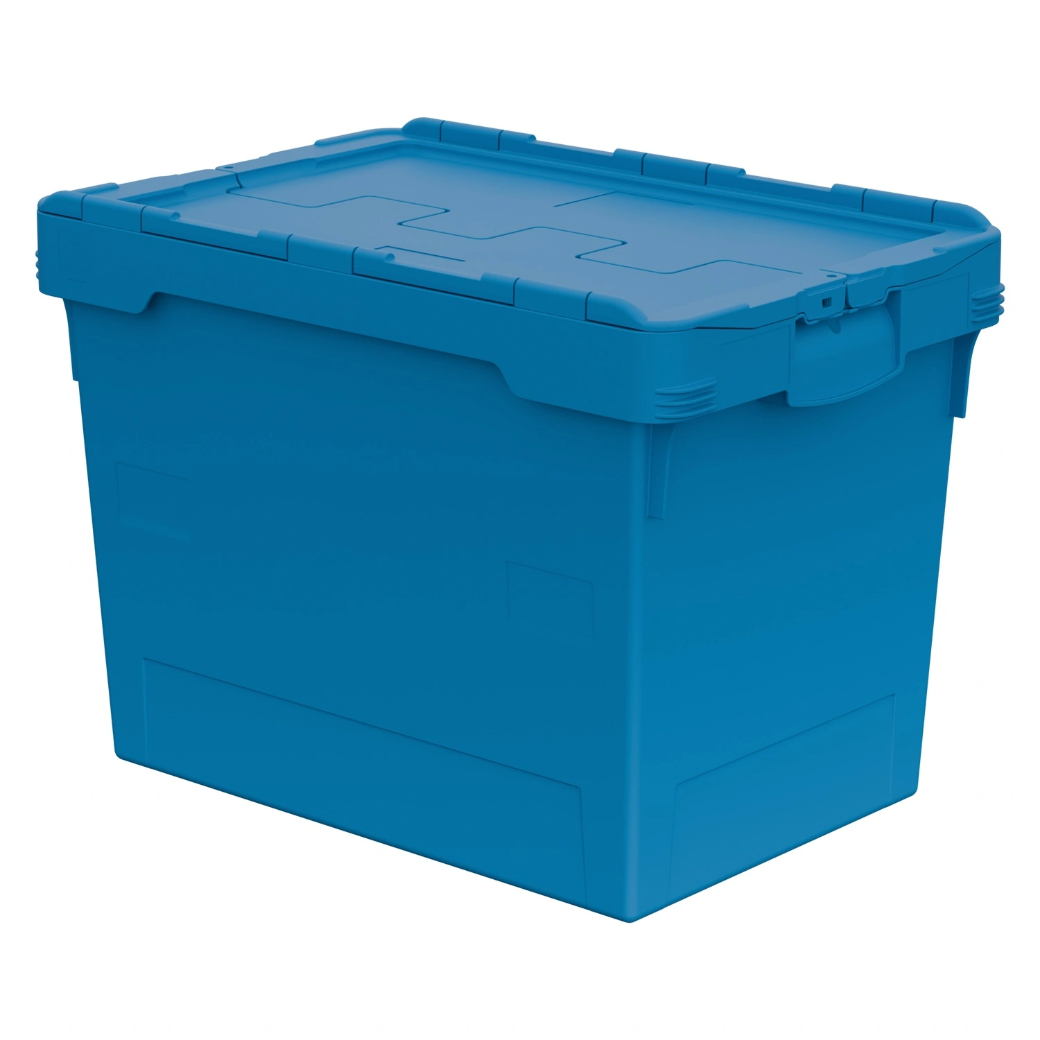 Вкладываемый контейнер INSTORE KV-6442.1 600х400х420 мм iPlast голубой со сплошным дном и распашной крышкой